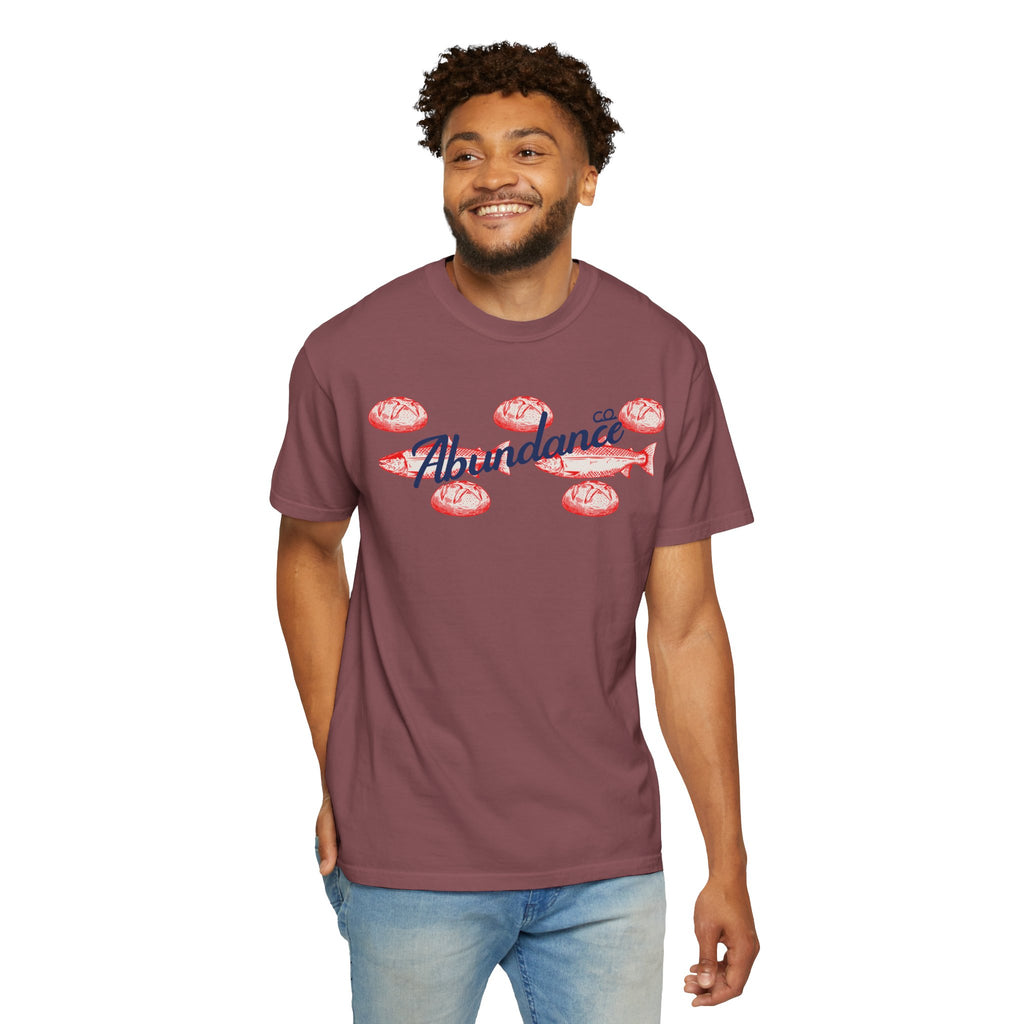 Abundance Fish & Shells T-Shirt — Coastal Seafood Graphic Tee