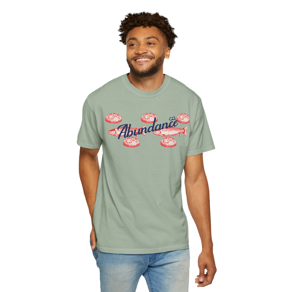 Abundance Fish & Shells T-Shirt — Coastal Seafood Graphic Tee