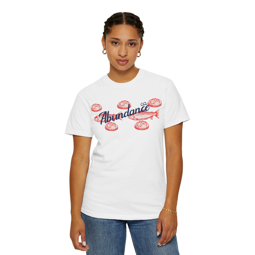 Abundance Fish & Shells T-Shirt — Coastal Seafood Graphic Tee