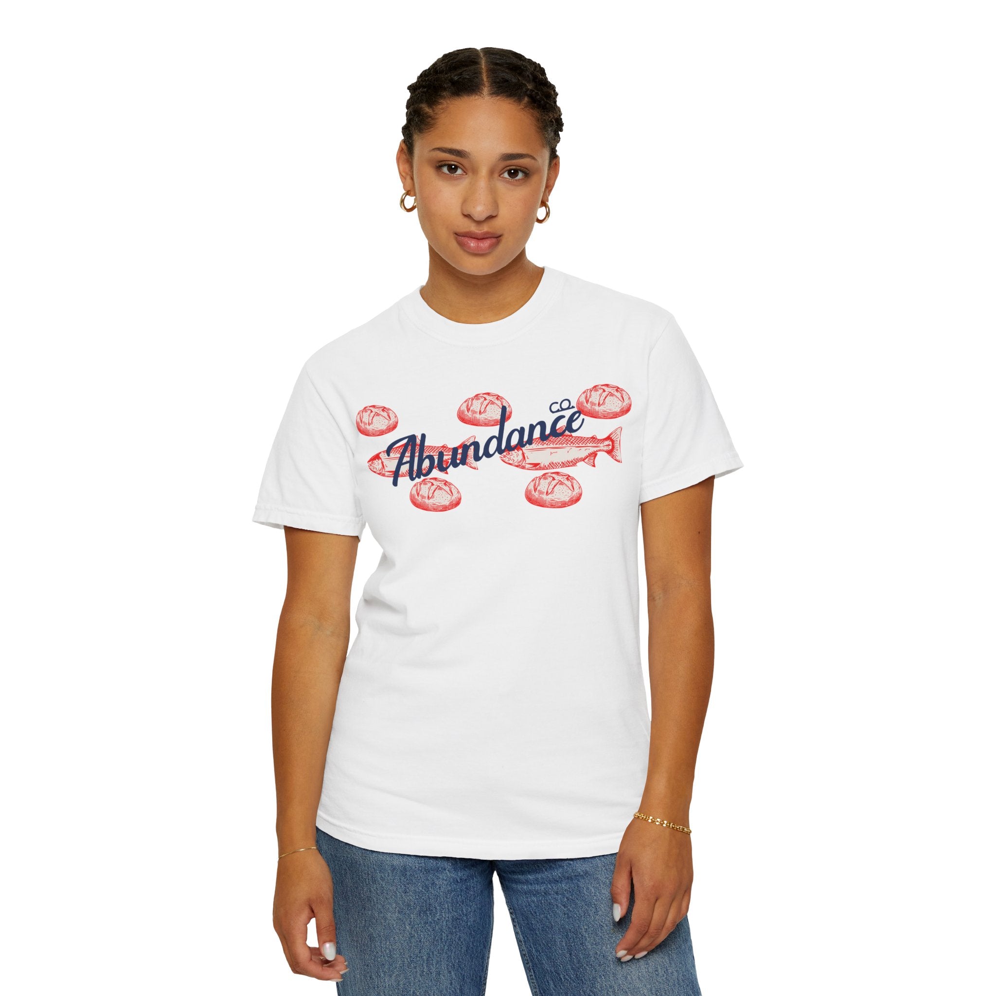 Abundance Fish & Shells T-Shirt — Coastal Seafood Graphic Tee