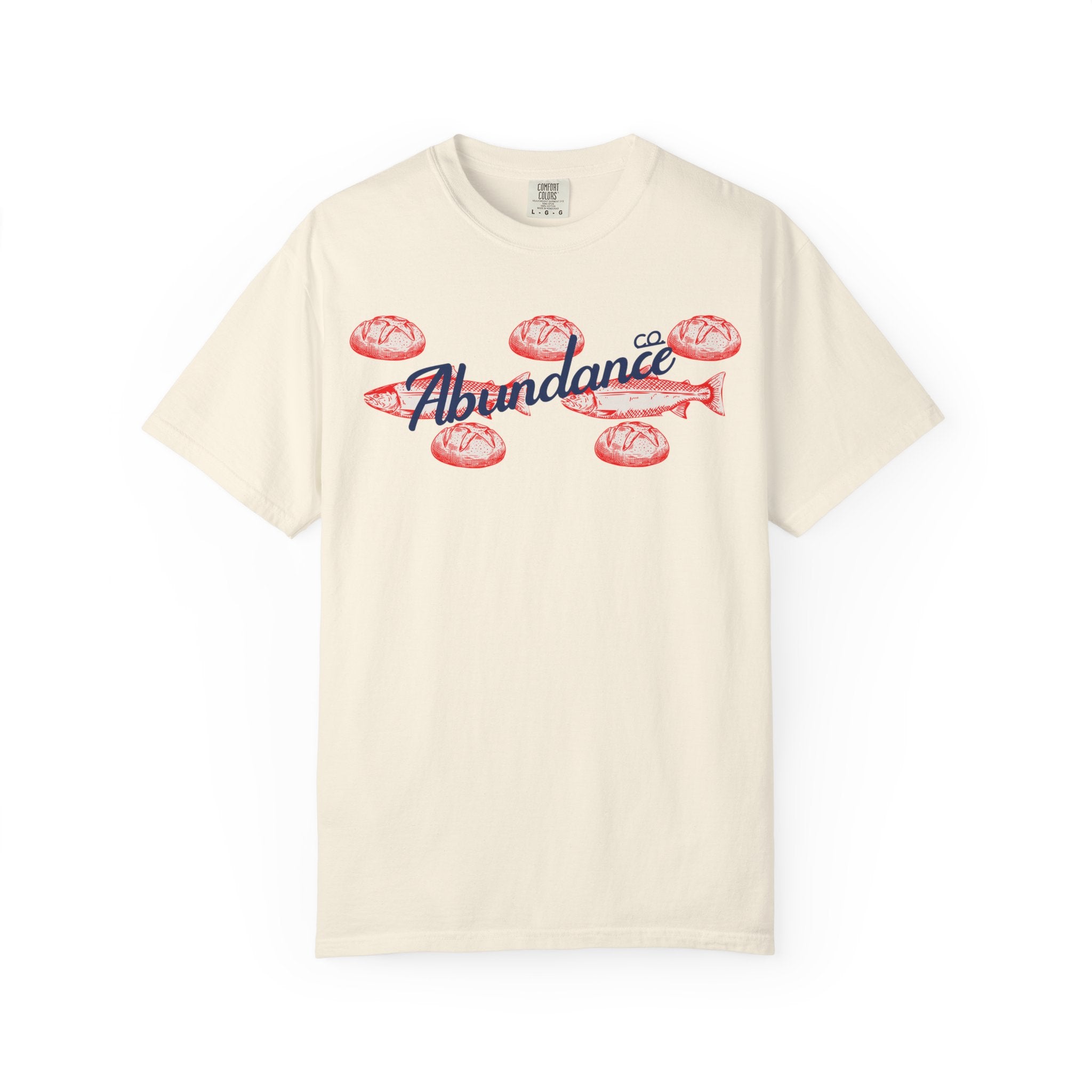 Abundance Fish & Shells T-Shirt — Coastal Seafood Graphic Tee