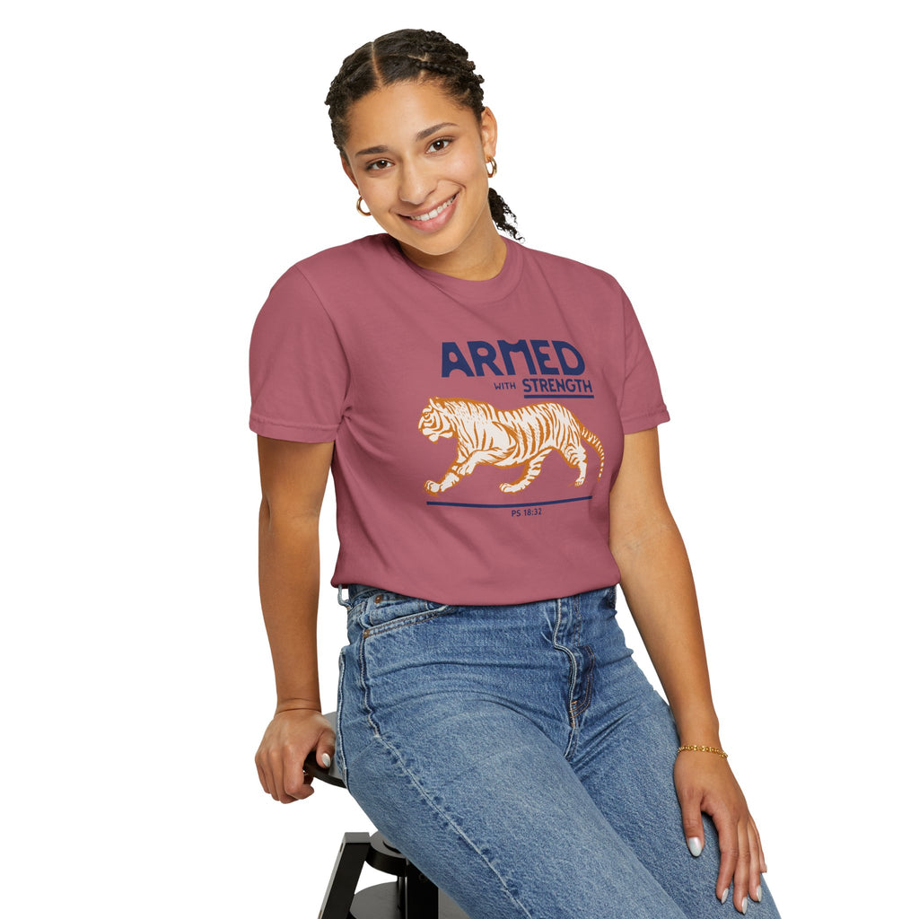 Armed with Strength - Tiger T-Shirt