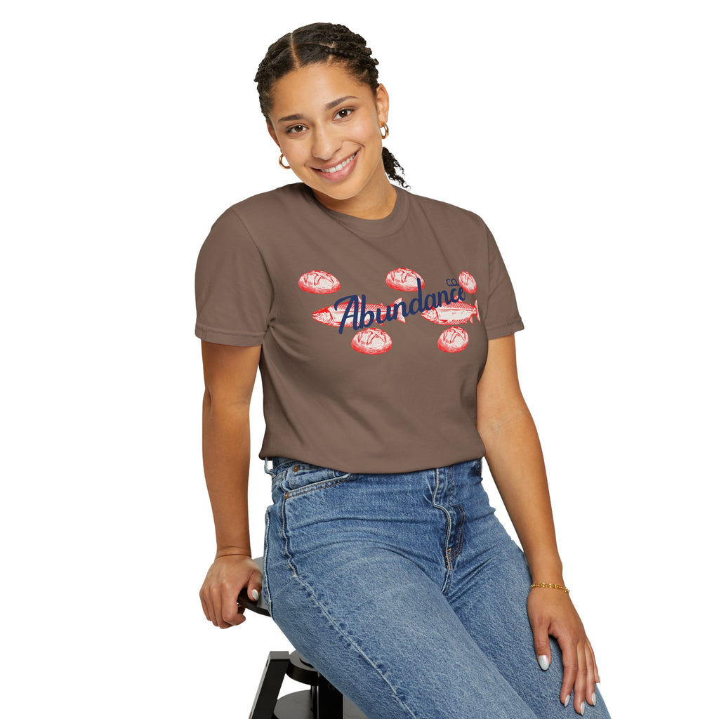 Abundance Fish & Shells T-Shirt — Coastal Seafood Graphic Tee