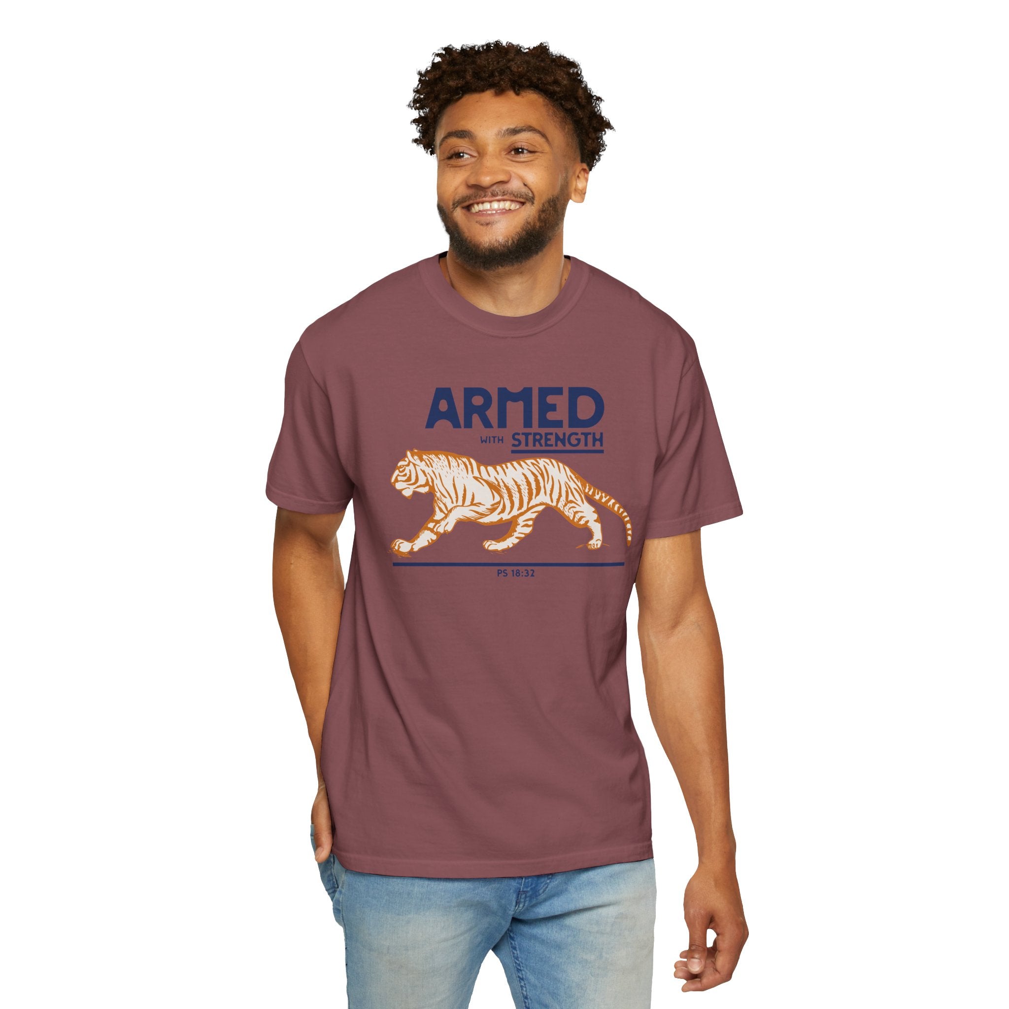 Armed with Strength - Tiger T-Shirt