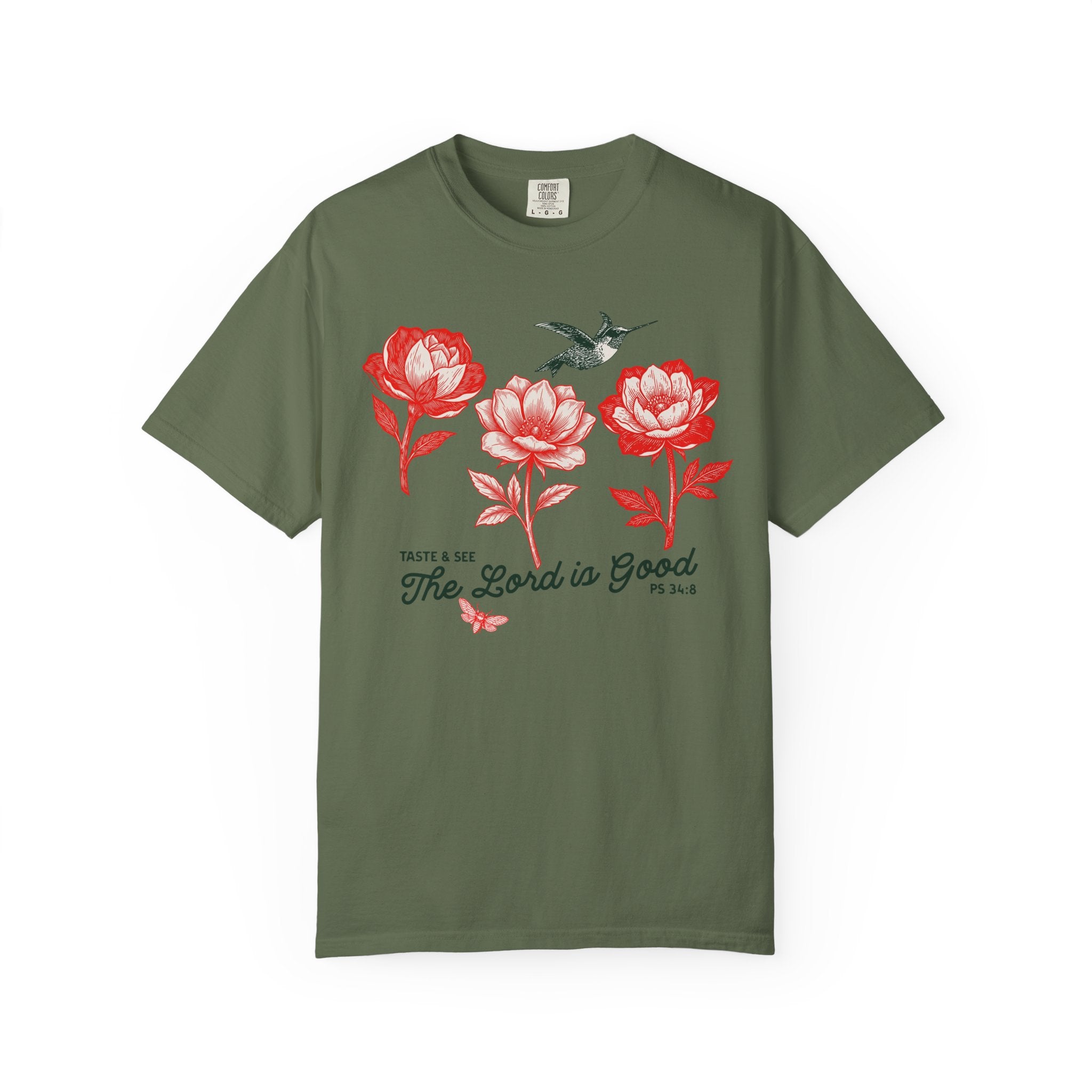 Taste and See - Hummingbird & Bees Floral T-Shirt