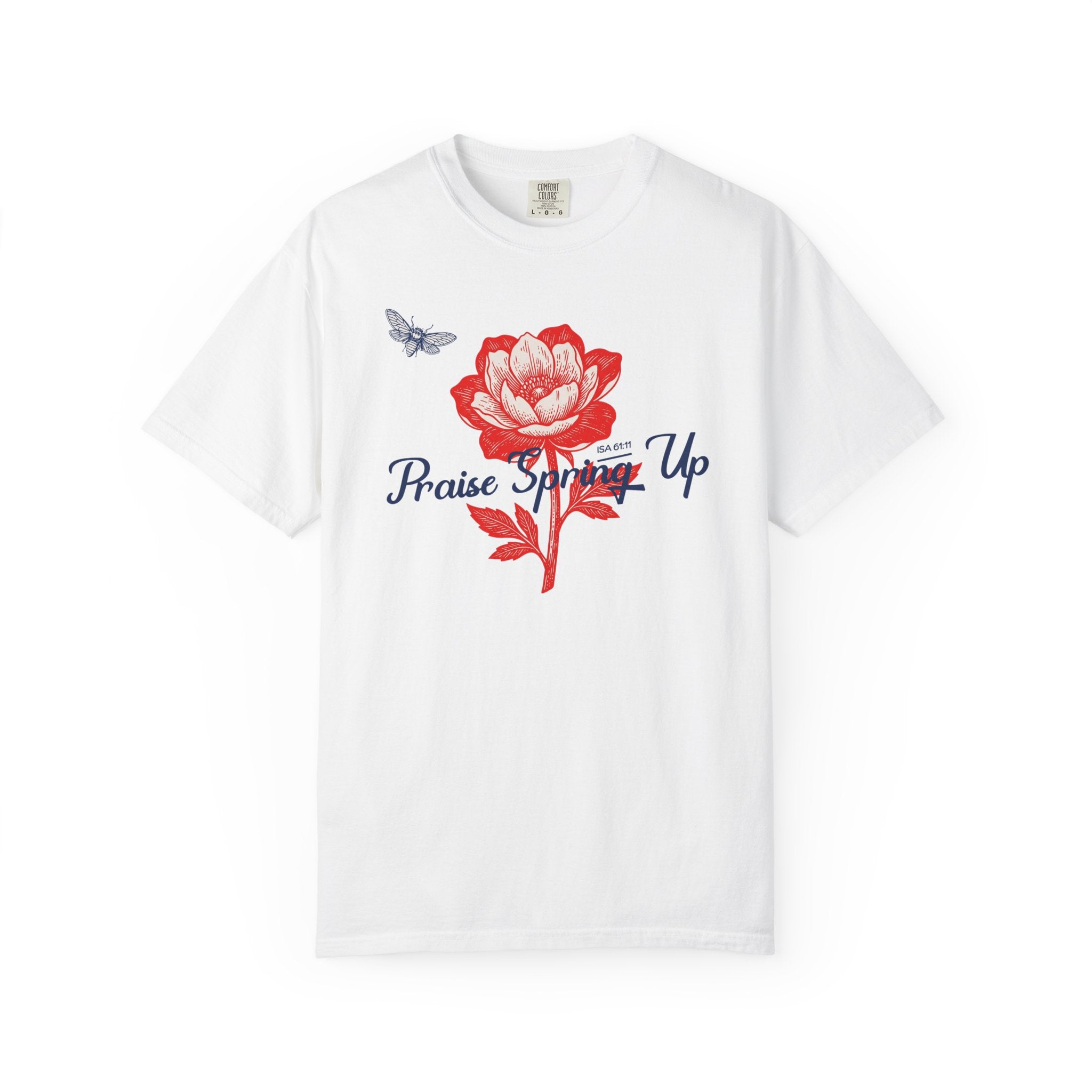 Praise Spring Up - Floral Butterfly T-Shirt