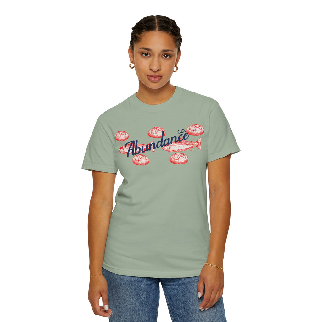Abundance Fish & Shells T-Shirt — Coastal Seafood Graphic Tee