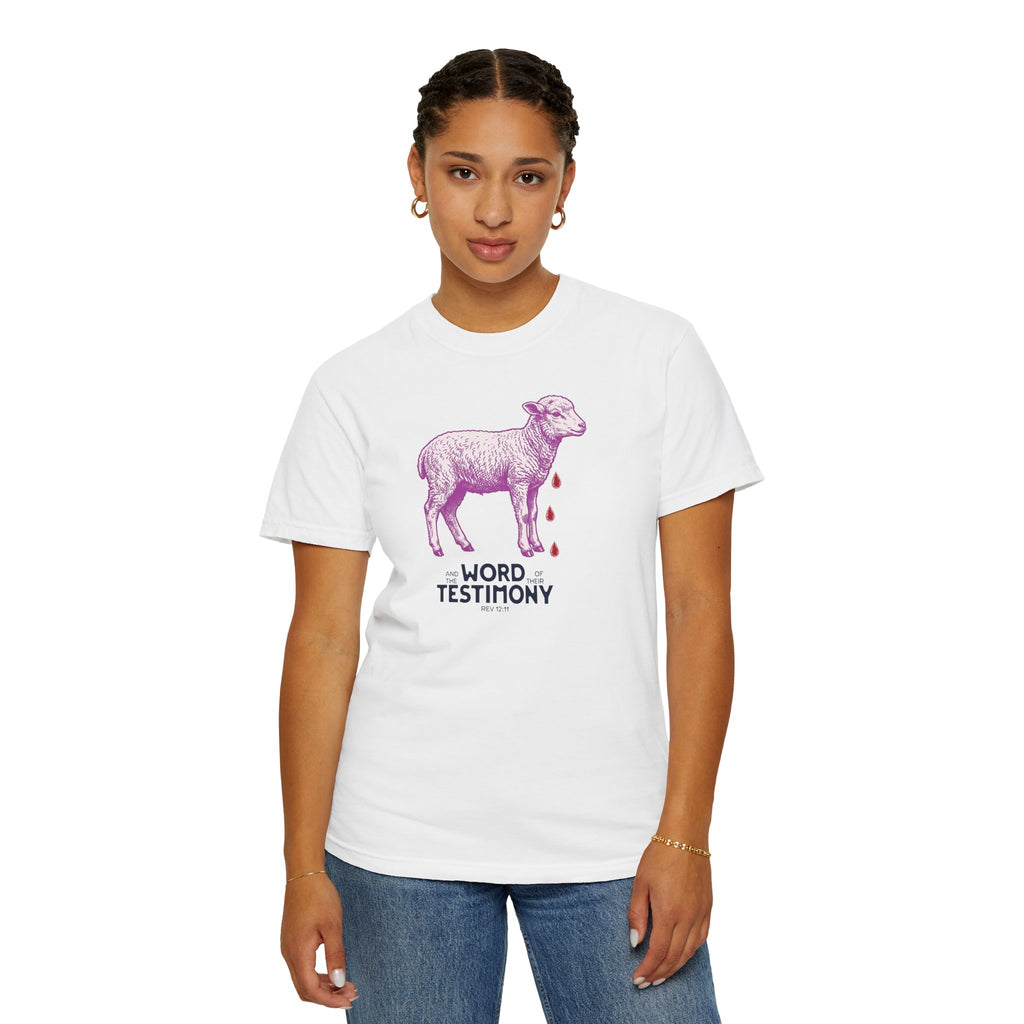 Lamb of God with Word of their Testimony - Lamb T-Shirt