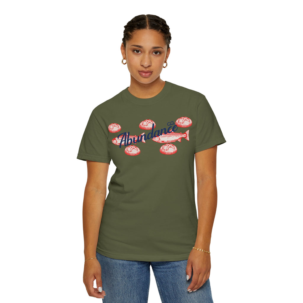 Abundance Fish & Shells T-Shirt — Coastal Seafood Graphic Tee