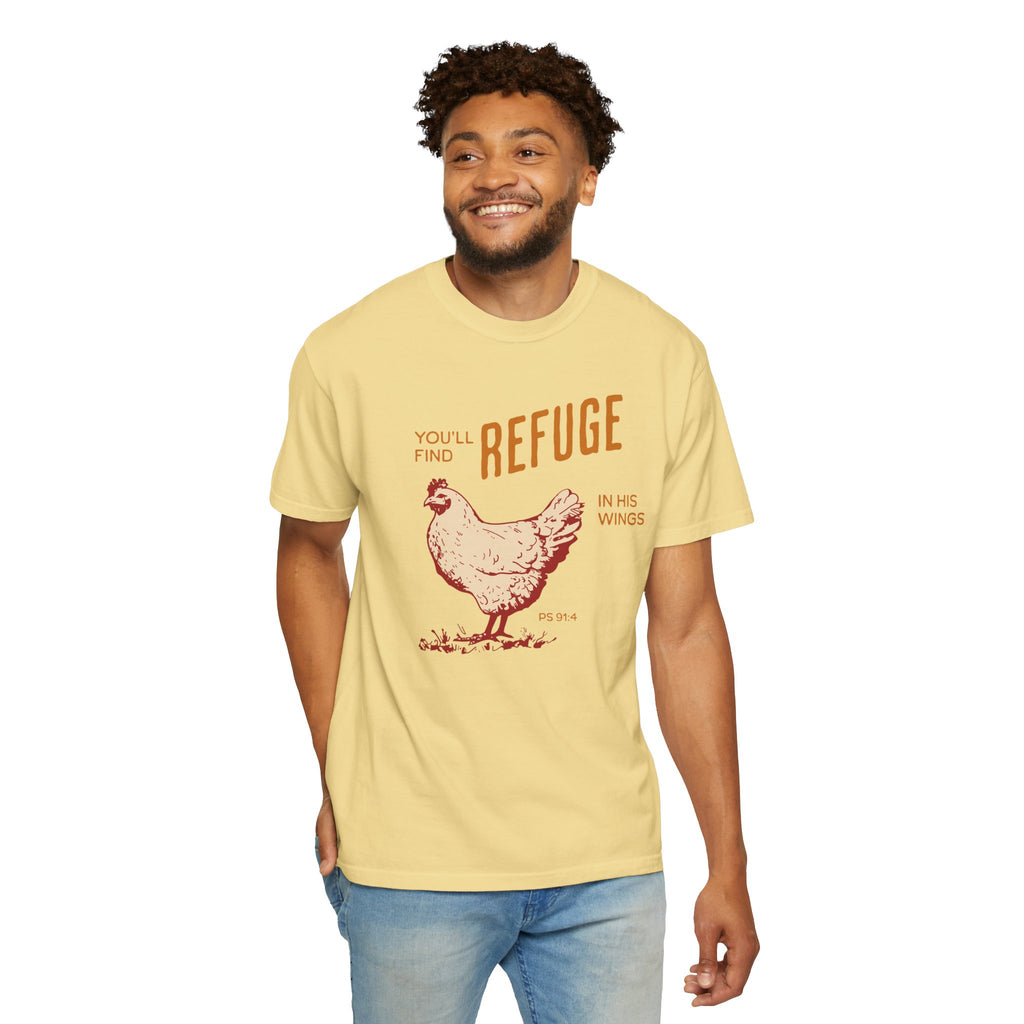 You'll Find Refuge in His Wings - Chicken Graphic Tee