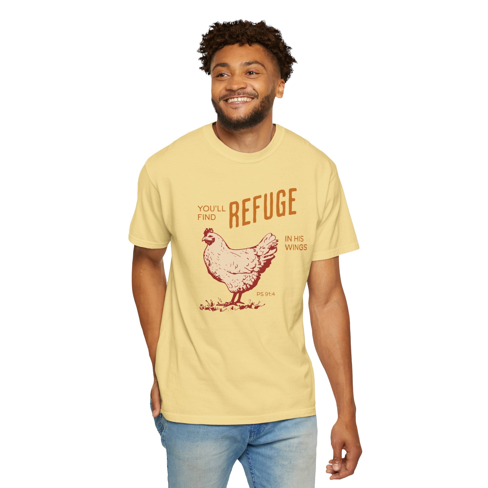 You'll Find Refuge in His Wings - Chicken Graphic Tee