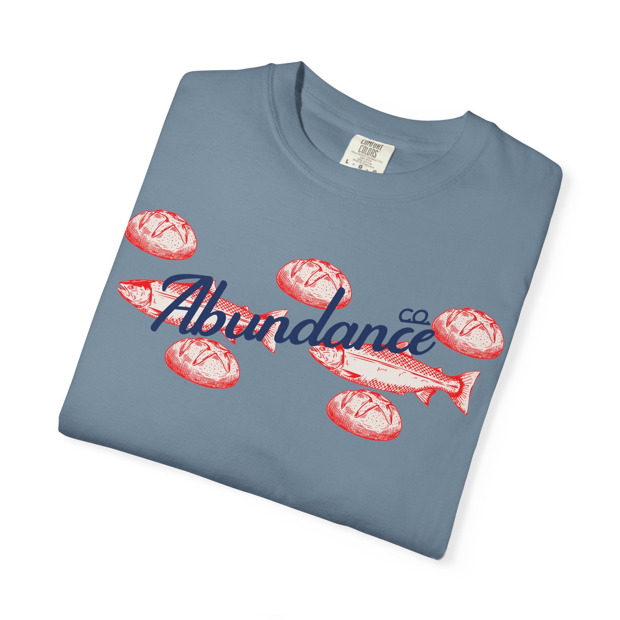 Abundance Fish & Shells T-Shirt — Coastal Seafood Graphic Tee