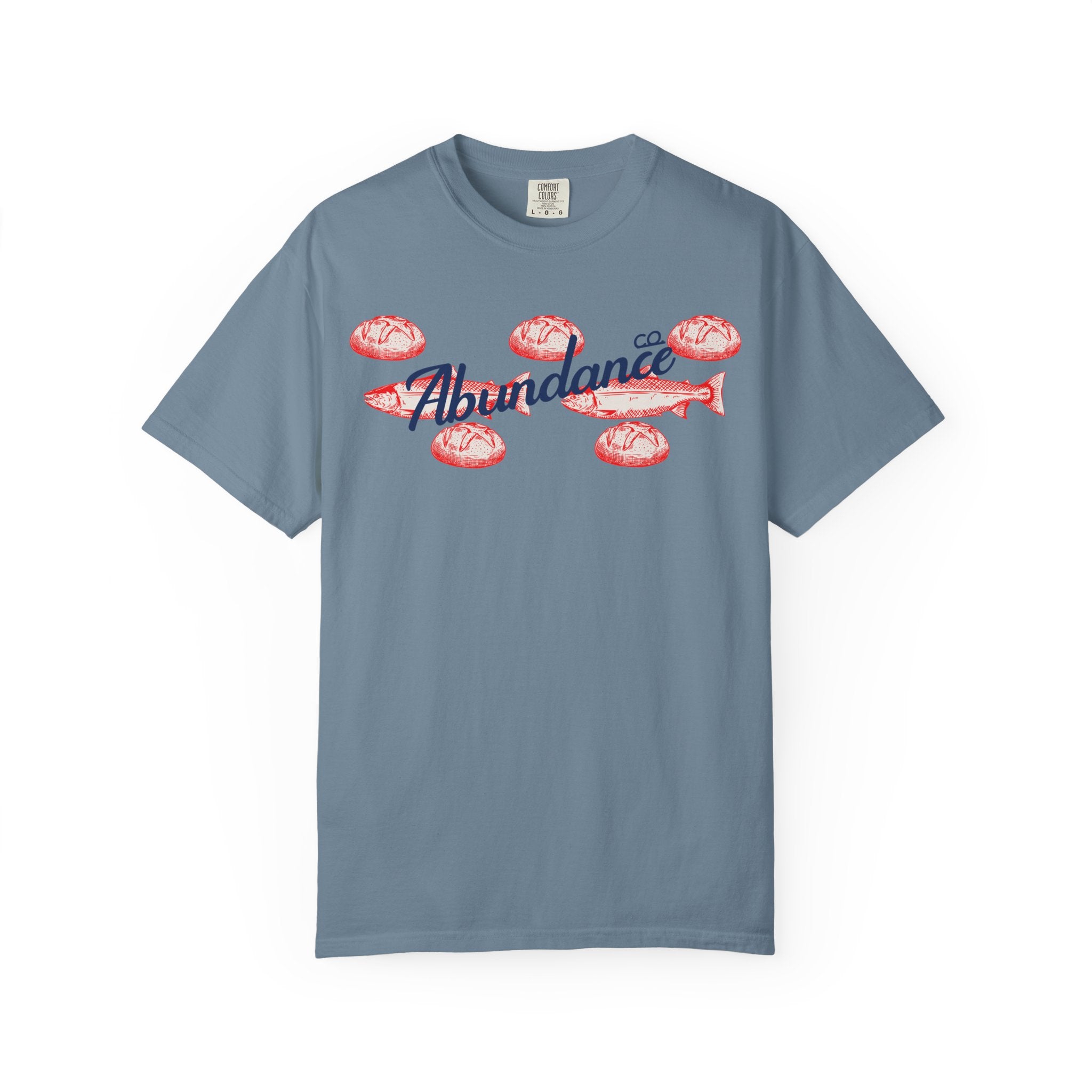 Abundance Fish & Shells T-Shirt — Coastal Seafood Graphic Tee