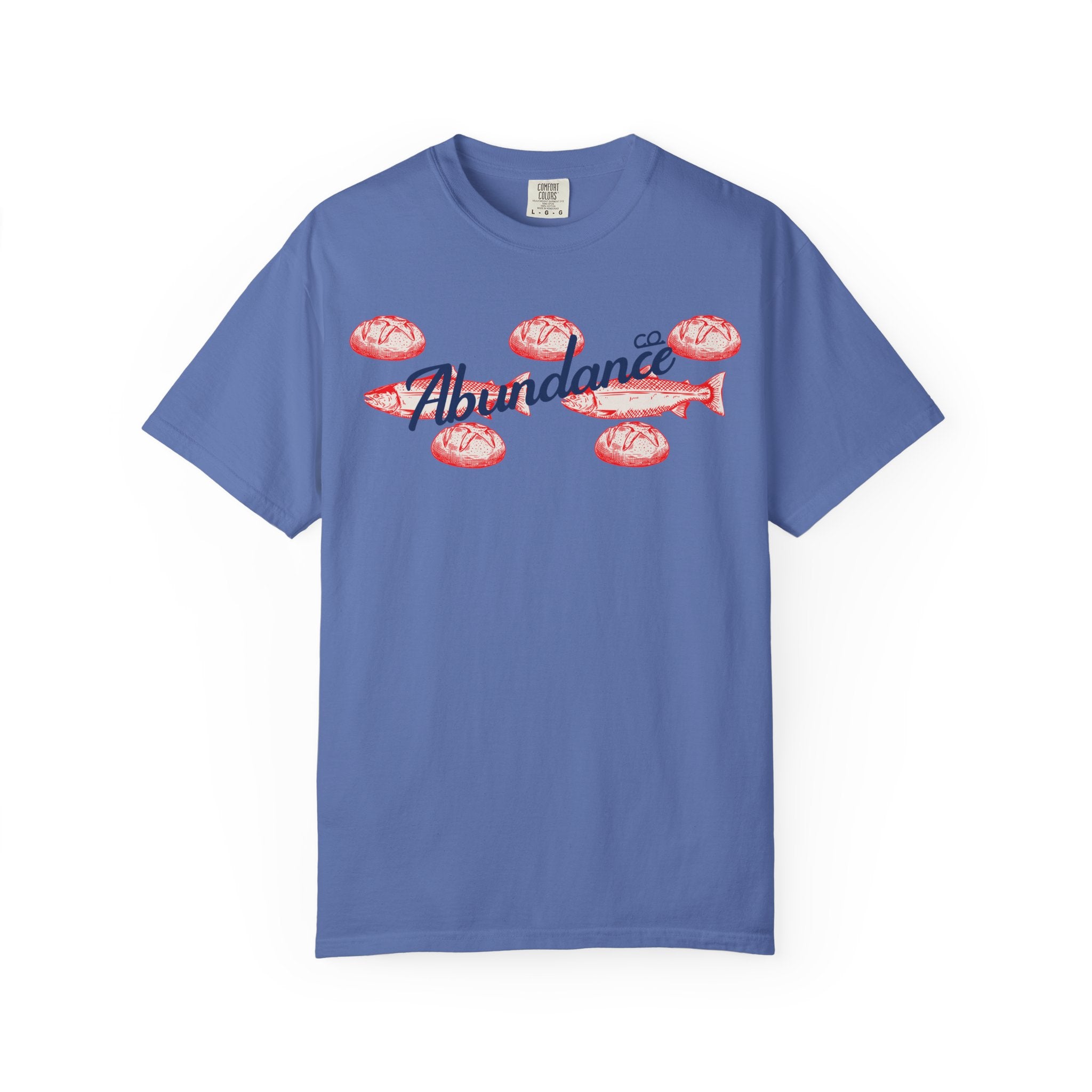 Abundance Fish & Shells T-Shirt — Coastal Seafood Graphic Tee