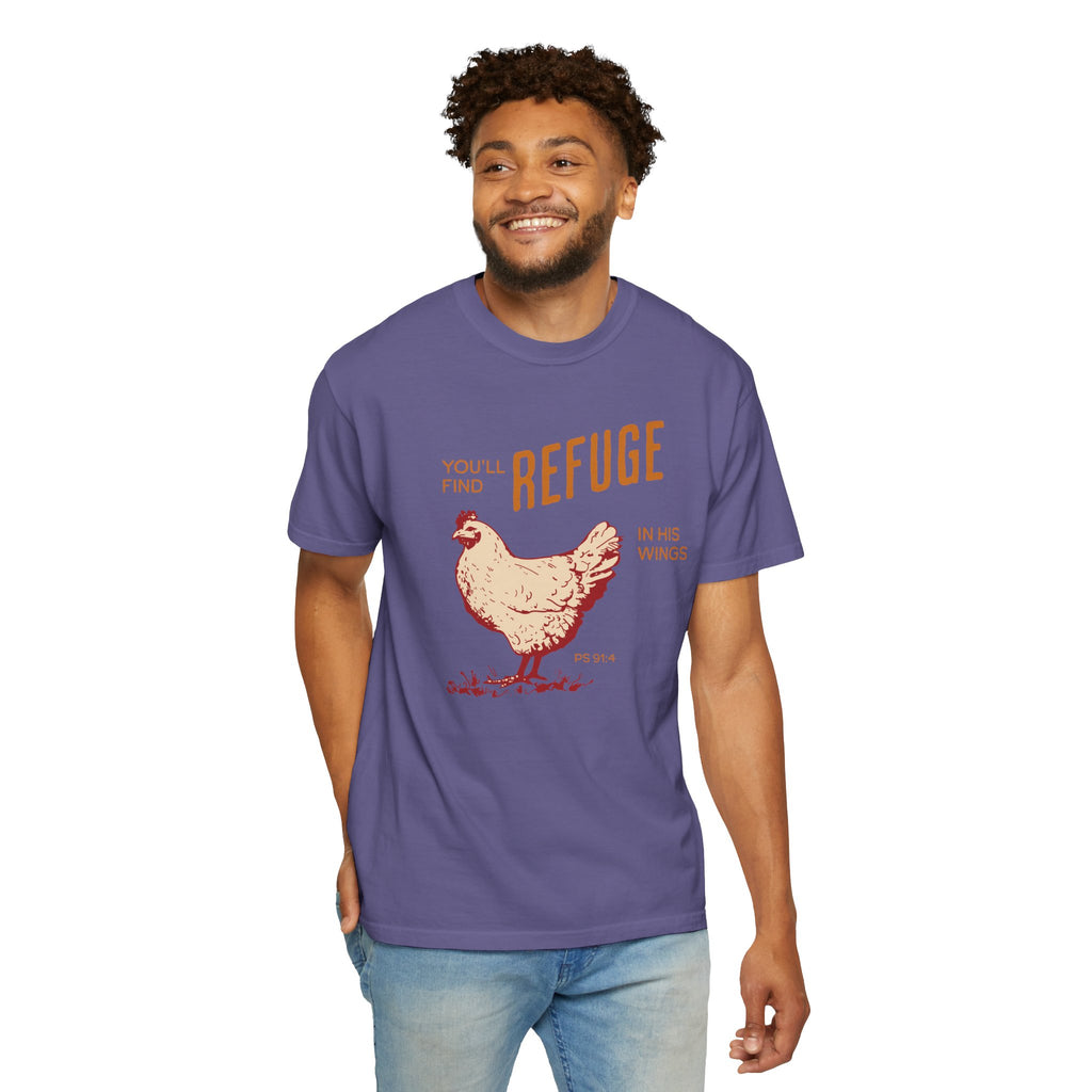 You'll Find Refuge in His Wings - Chicken Graphic Tee