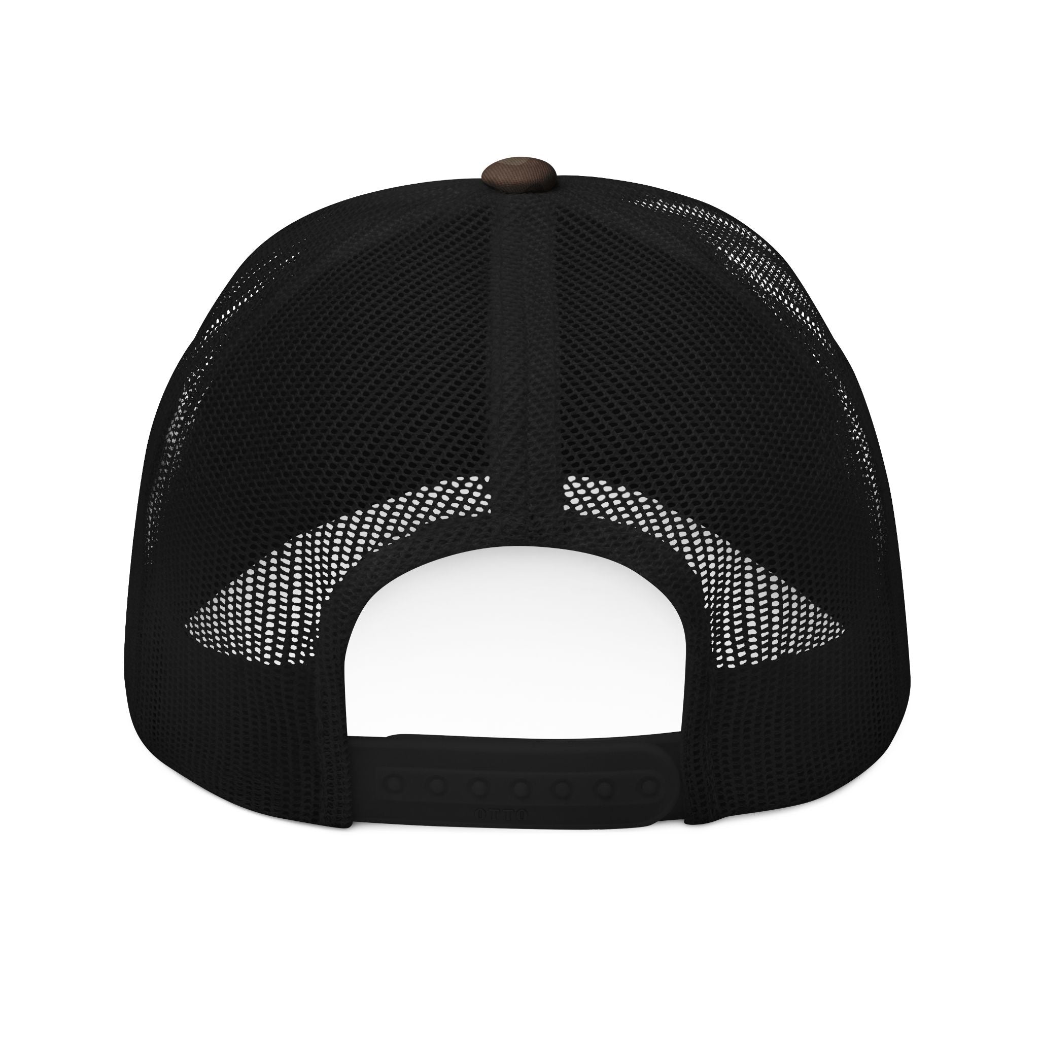 Camouflage Trucker Hat — Embroidered "Flock&Flair" Camo Mesh Cap
