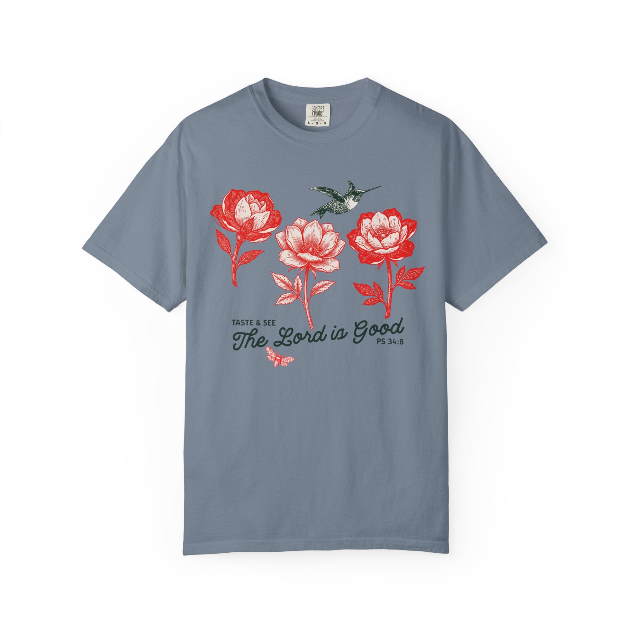 Taste and See - Hummingbird & Bees Floral T-Shirt