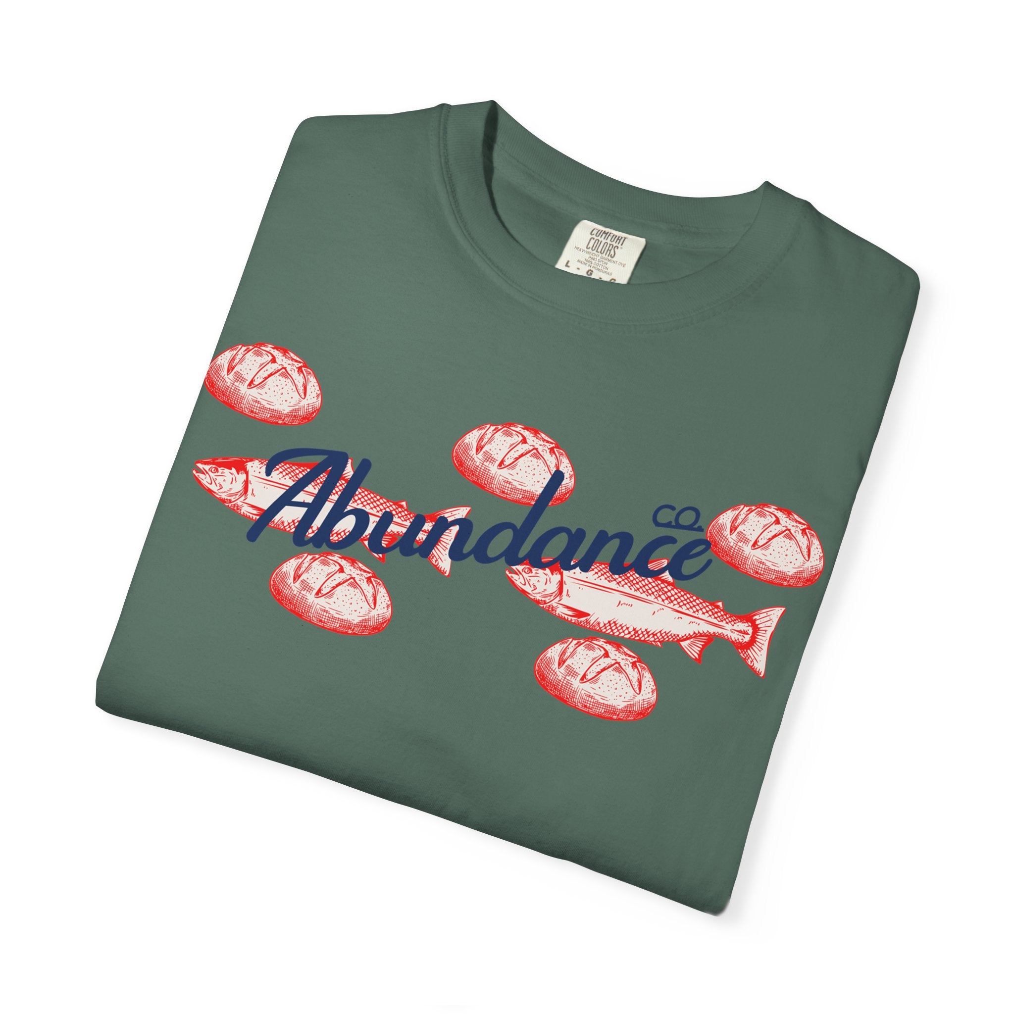 Abundance Fish & Shells T-Shirt — Coastal Seafood Graphic Tee