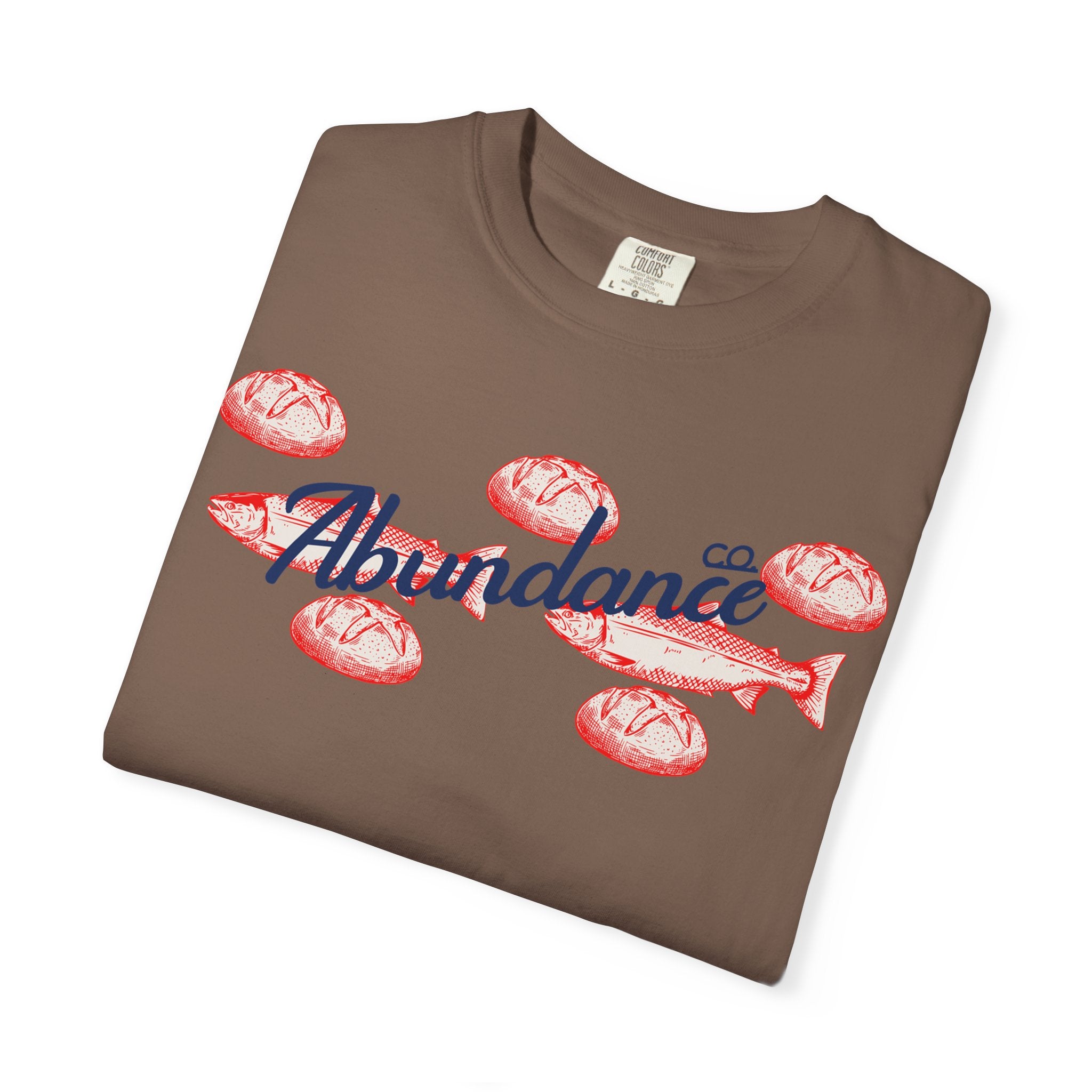 Abundance Fish & Shells T-Shirt — Coastal Seafood Graphic Tee