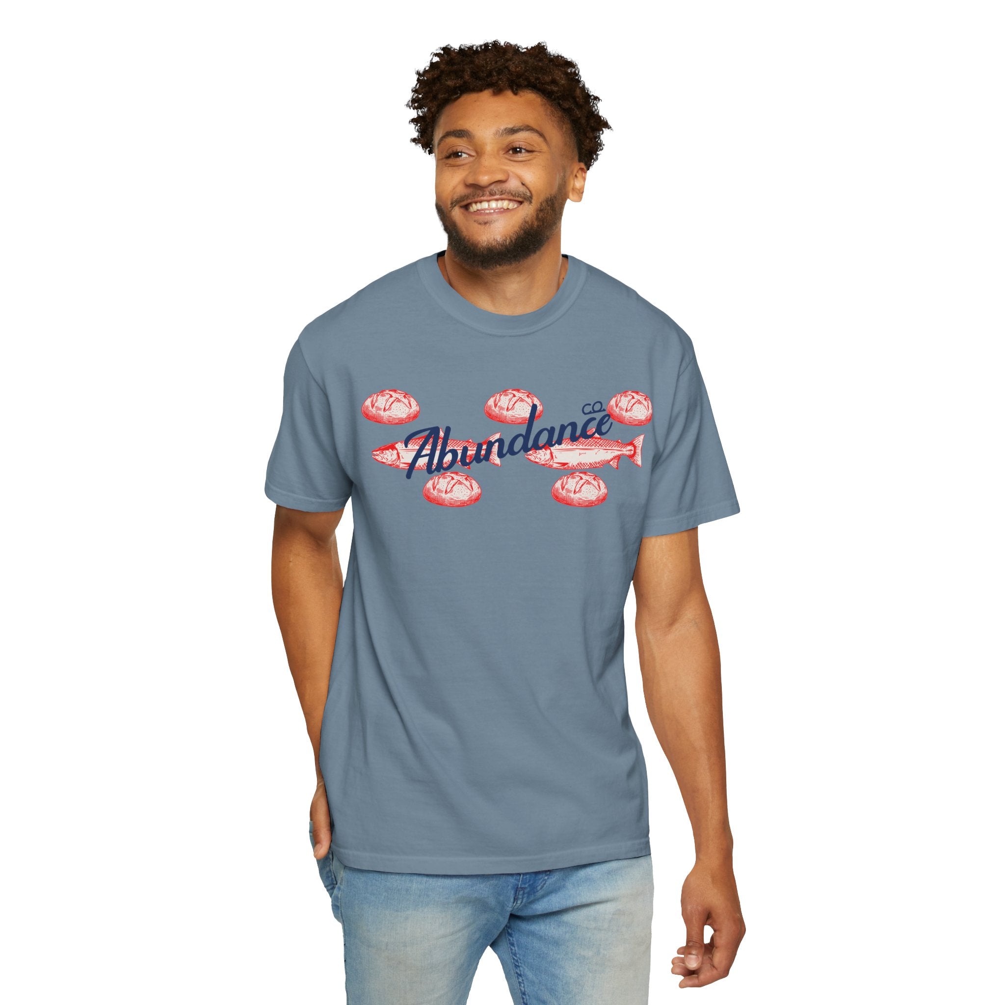 Abundance Fish & Shells T-Shirt — Coastal Seafood Graphic Tee