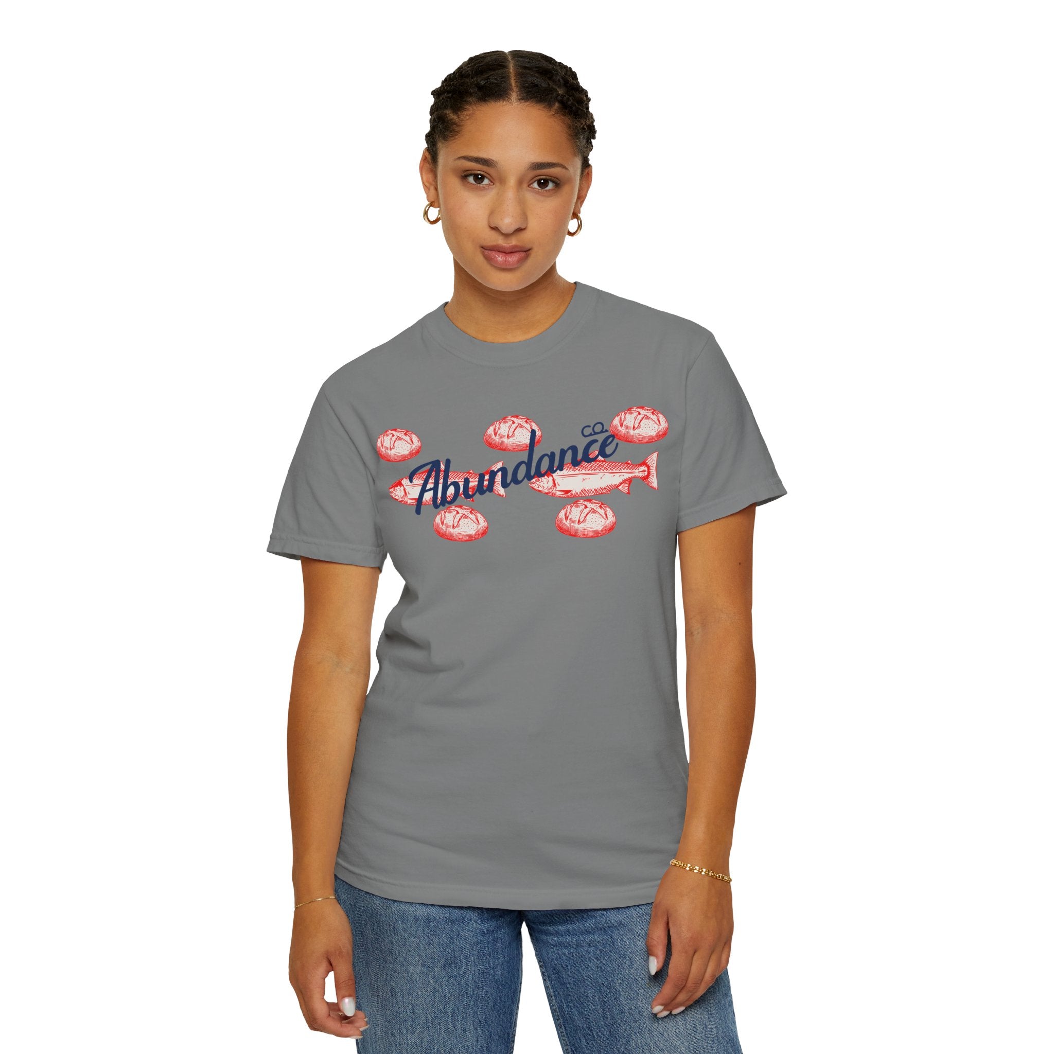 Abundance Fish & Shells T-Shirt — Coastal Seafood Graphic Tee