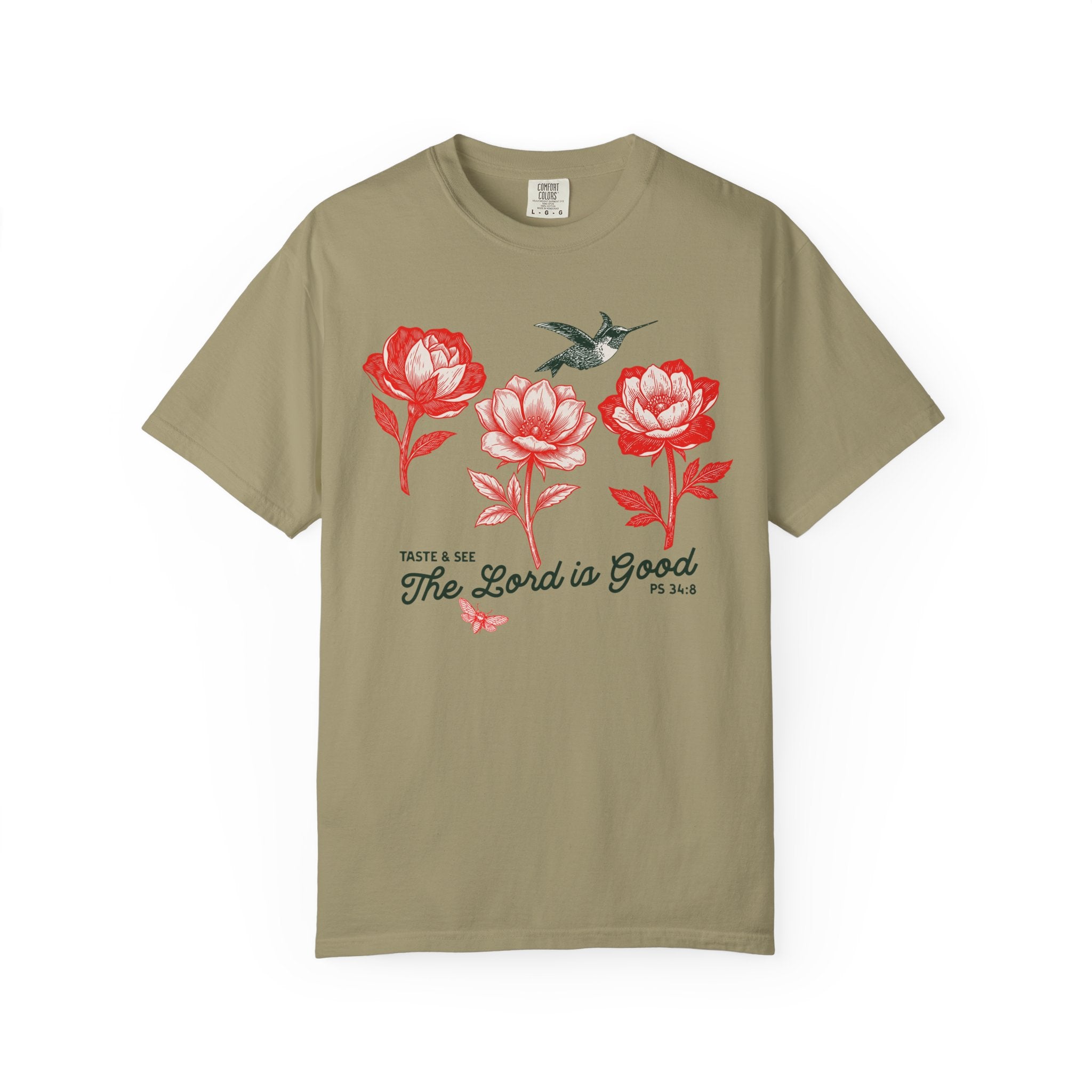 Taste and See - Hummingbird & Bees Floral T-Shirt