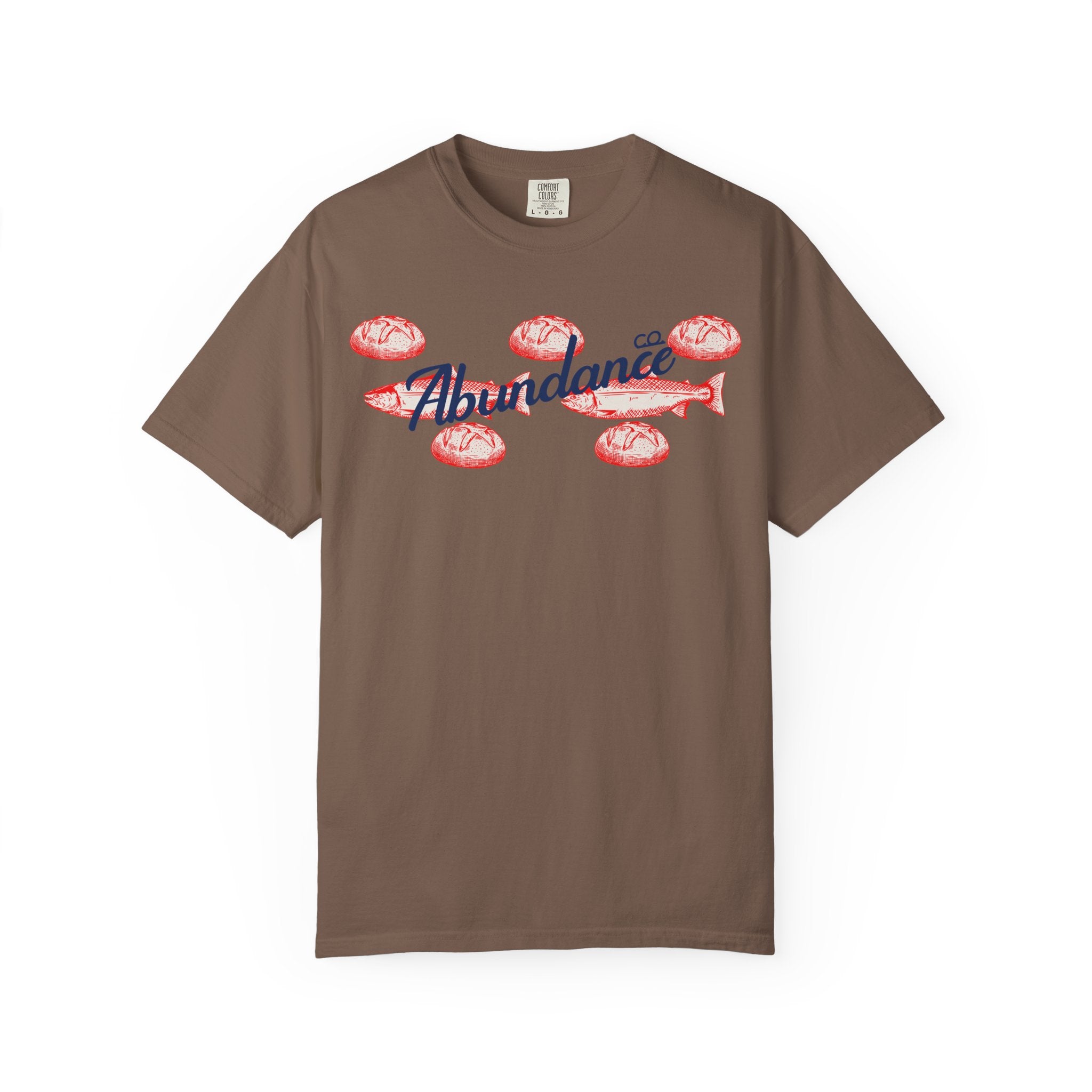 Abundance Fish & Shells T-Shirt — Coastal Seafood Graphic Tee