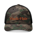 Camouflage Trucker Hat — Embroidered "Flock&Flair" Camo Mesh Cap