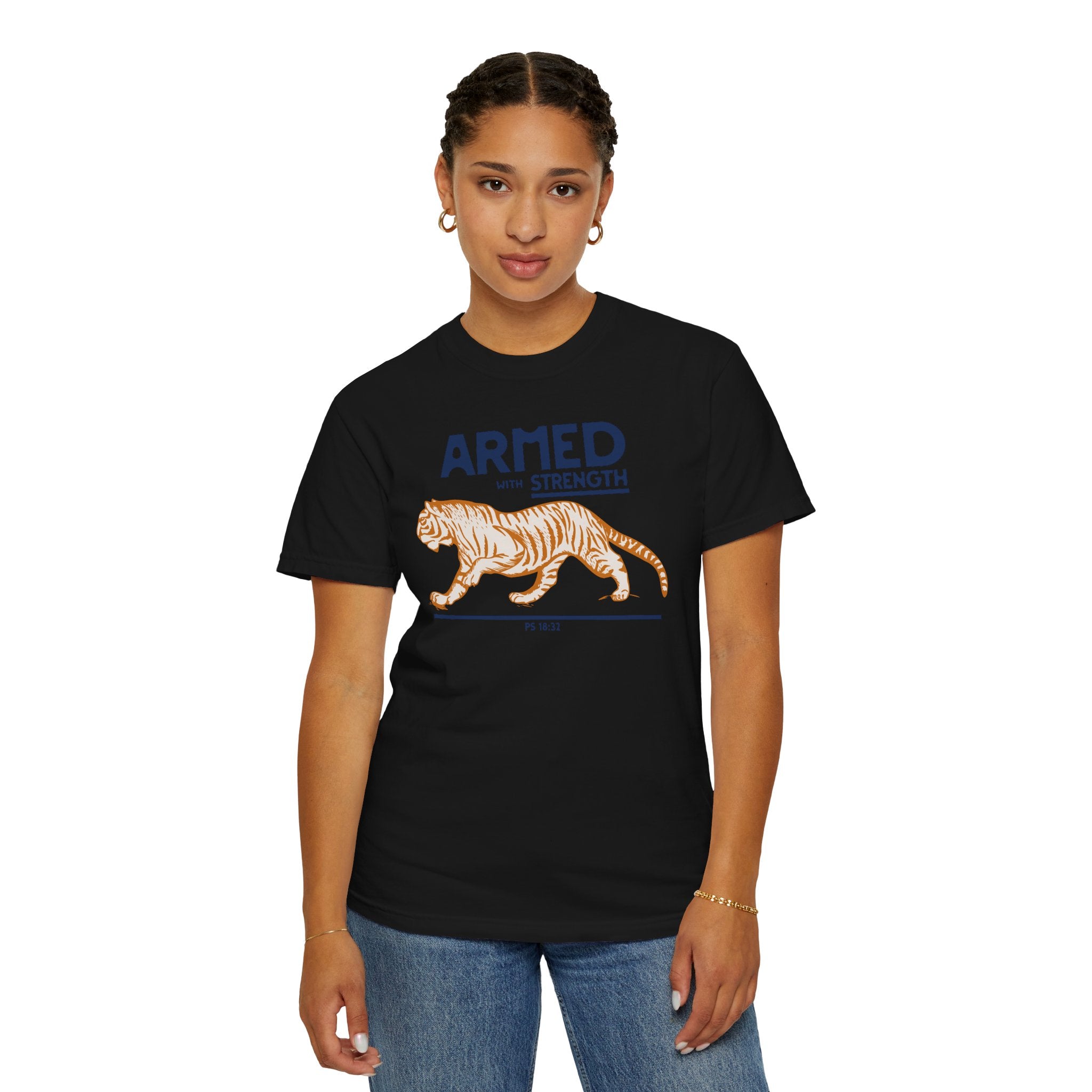 Armed with Strength - Tiger T-Shirt