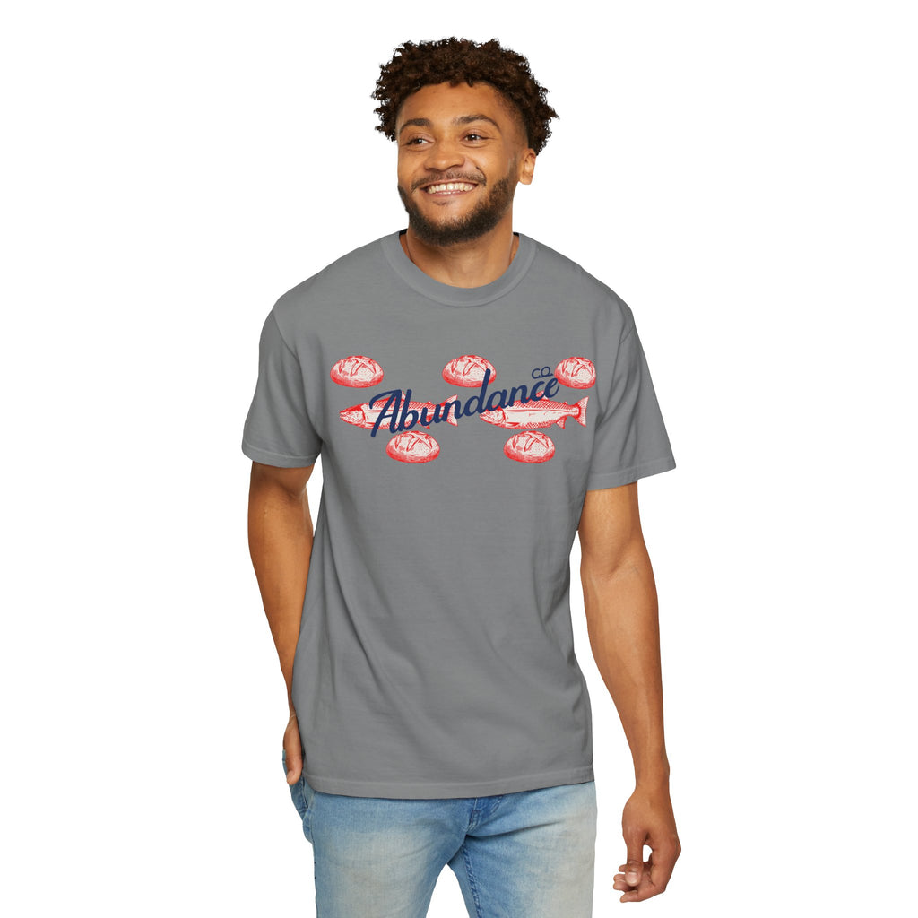 Abundance Fish & Shells T-Shirt — Coastal Seafood Graphic Tee