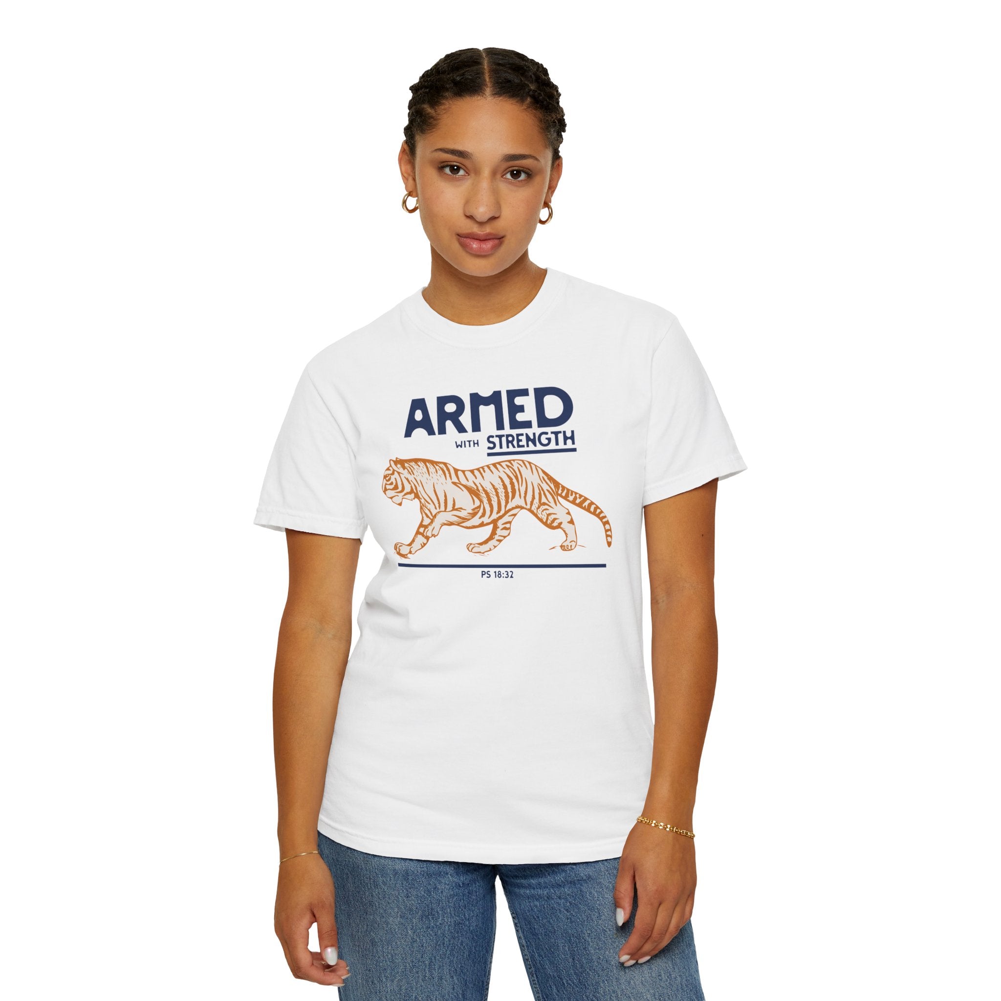 Armed with Strength - Tiger T-Shirt