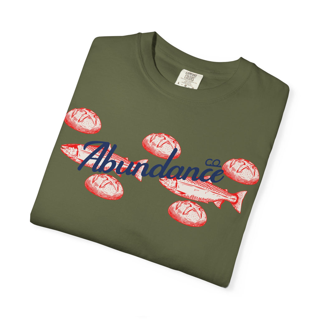Abundance Fish & Shells T-Shirt — Coastal Seafood Graphic Tee