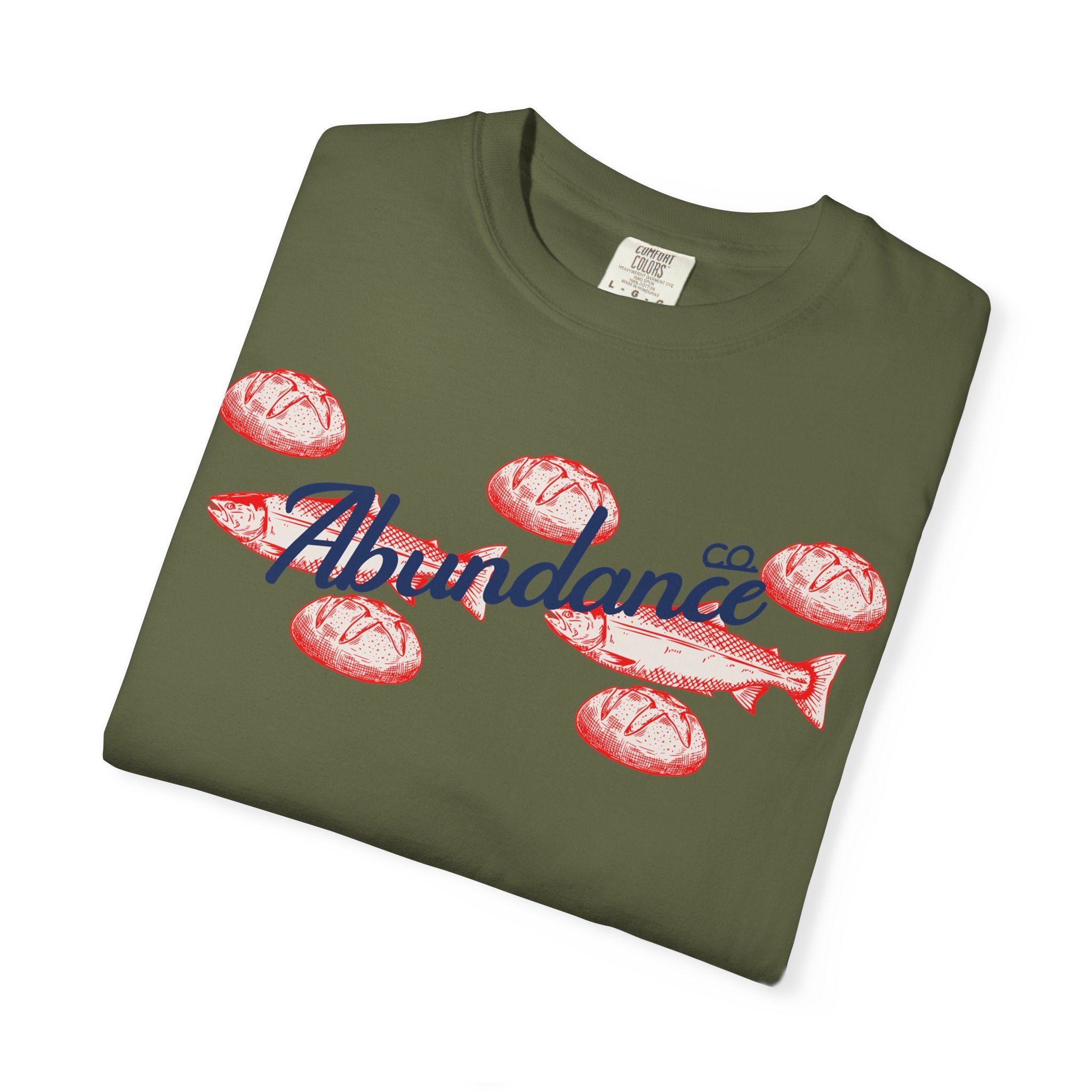 Abundance Fish & Shells T-Shirt — Coastal Seafood Graphic Tee