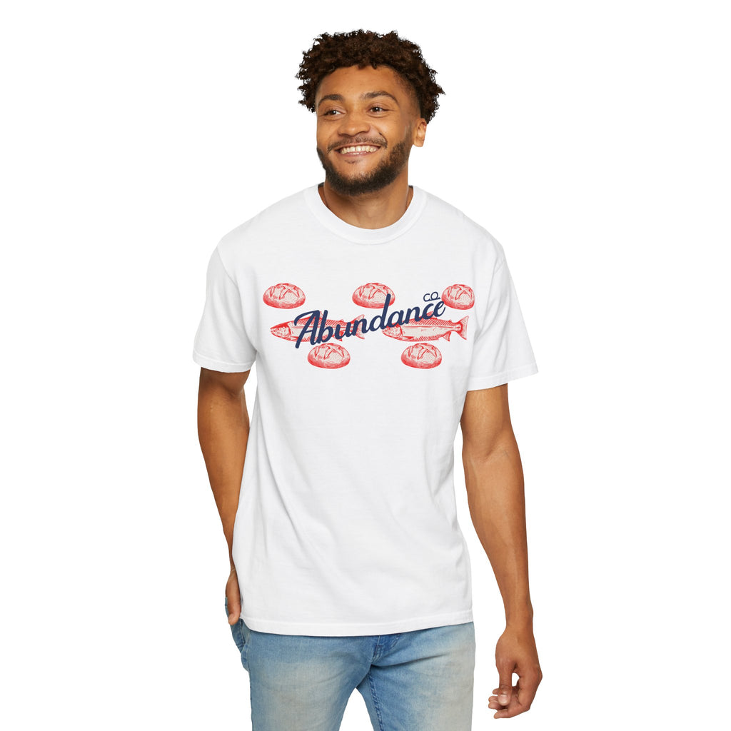 Abundance Fish & Shells T-Shirt — Coastal Seafood Graphic Tee