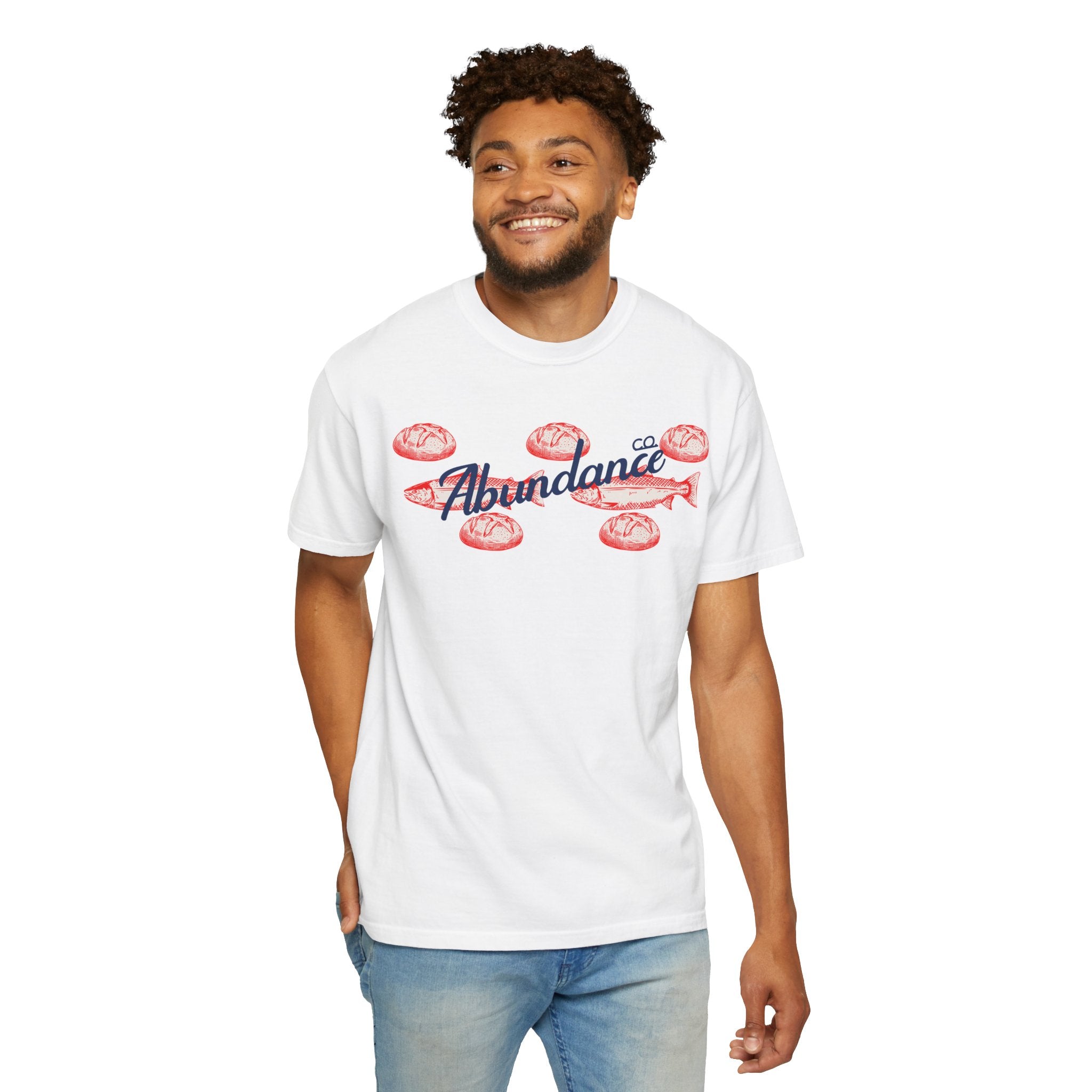 Abundance Fish & Shells T-Shirt — Coastal Seafood Graphic Tee
