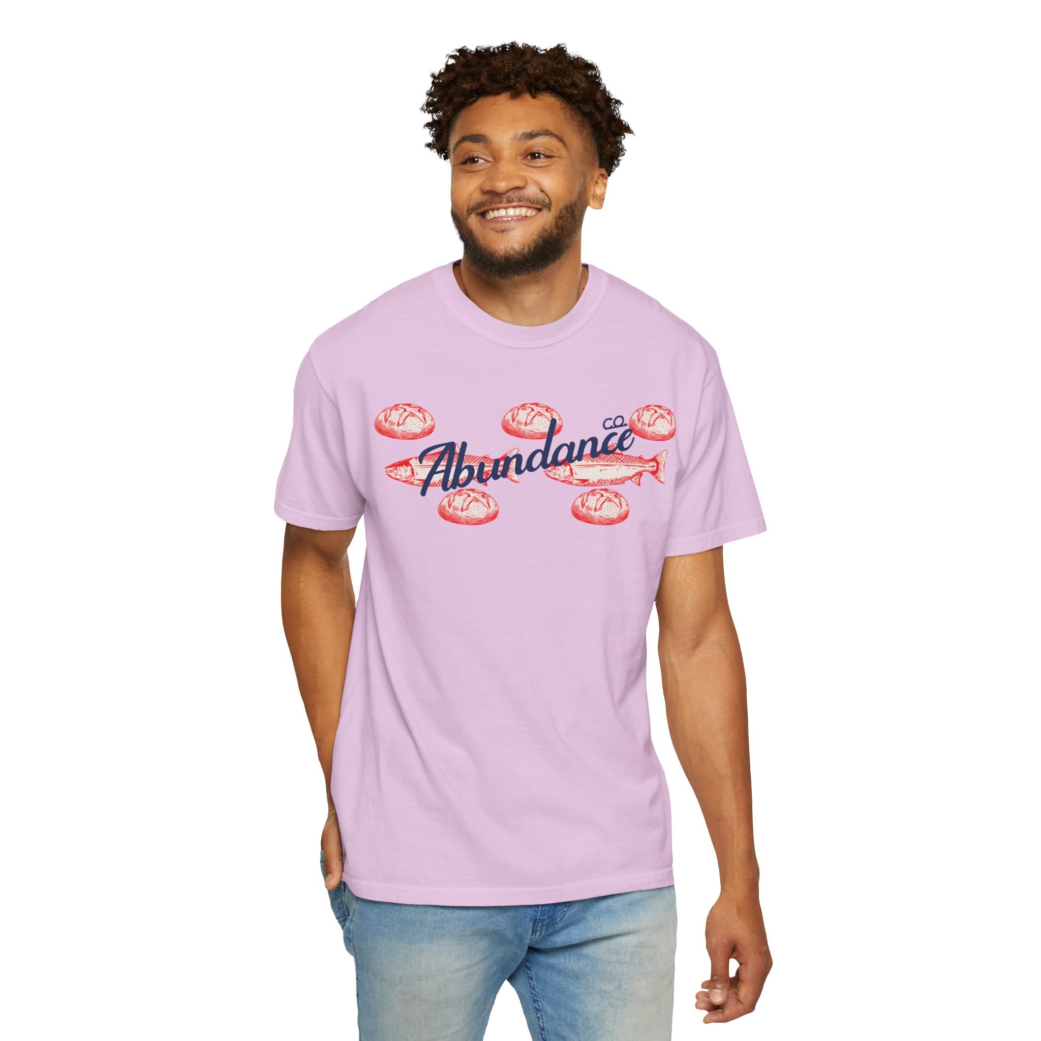 Abundance Fish & Shells T-Shirt — Coastal Seafood Graphic Tee