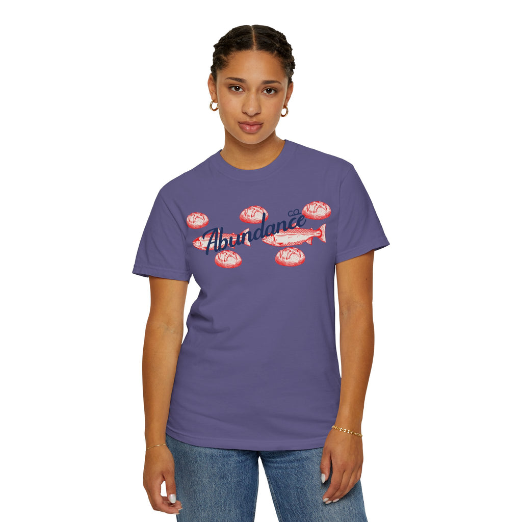 Abundance Fish & Shells T-Shirt — Coastal Seafood Graphic Tee