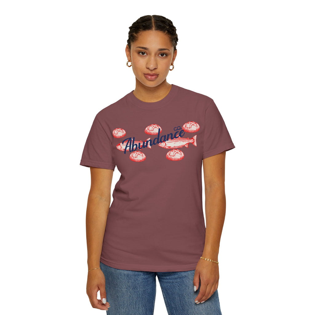 Abundance Fish & Shells T-Shirt — Coastal Seafood Graphic Tee
