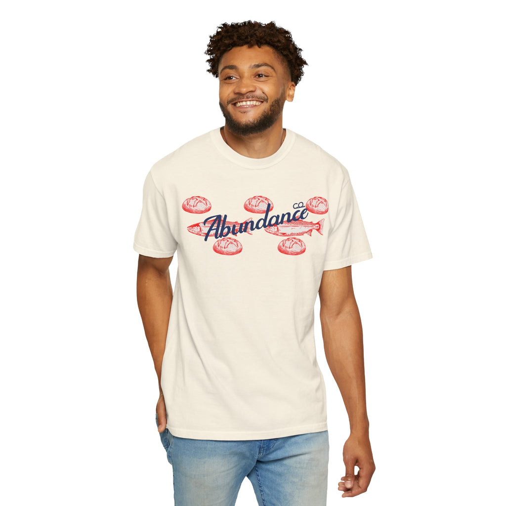 Abundance Fish & Shells T-Shirt — Coastal Seafood Graphic Tee