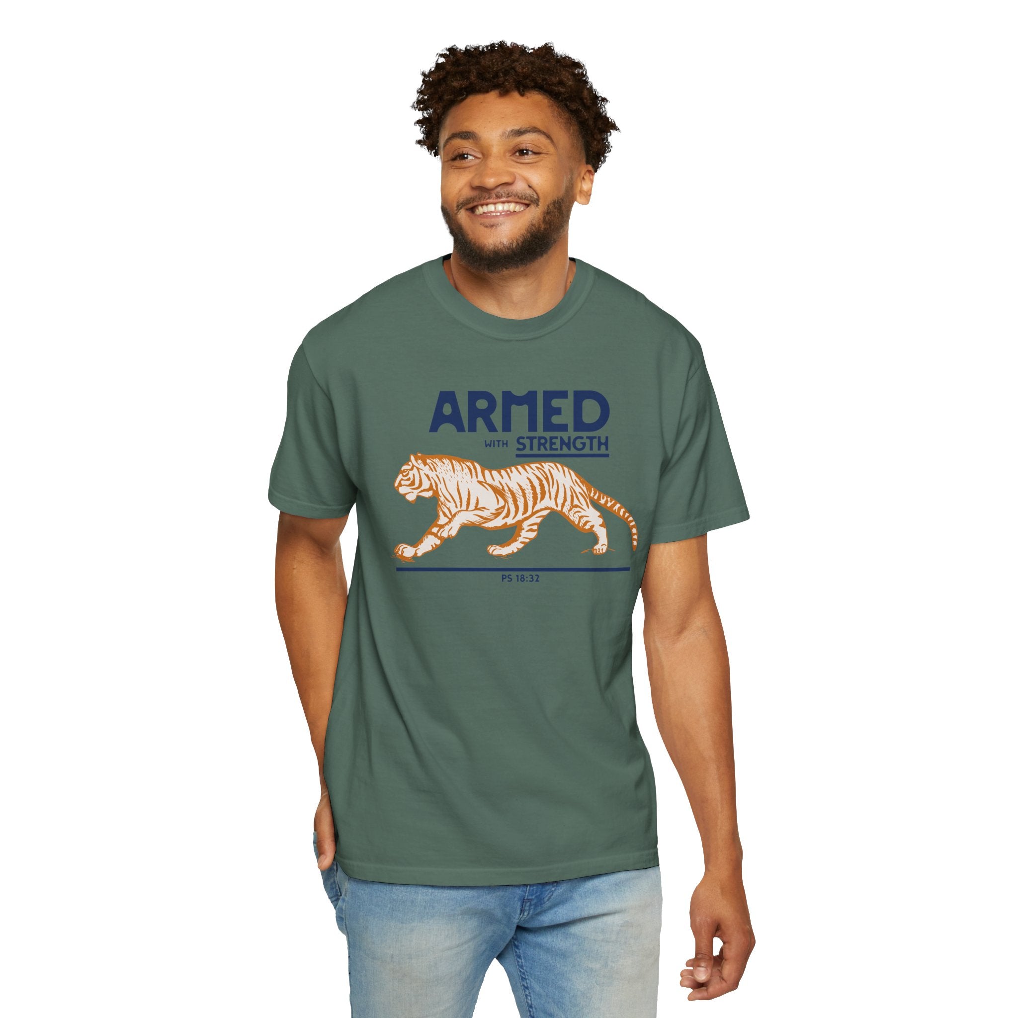 Armed with Strength - Tiger T-Shirt