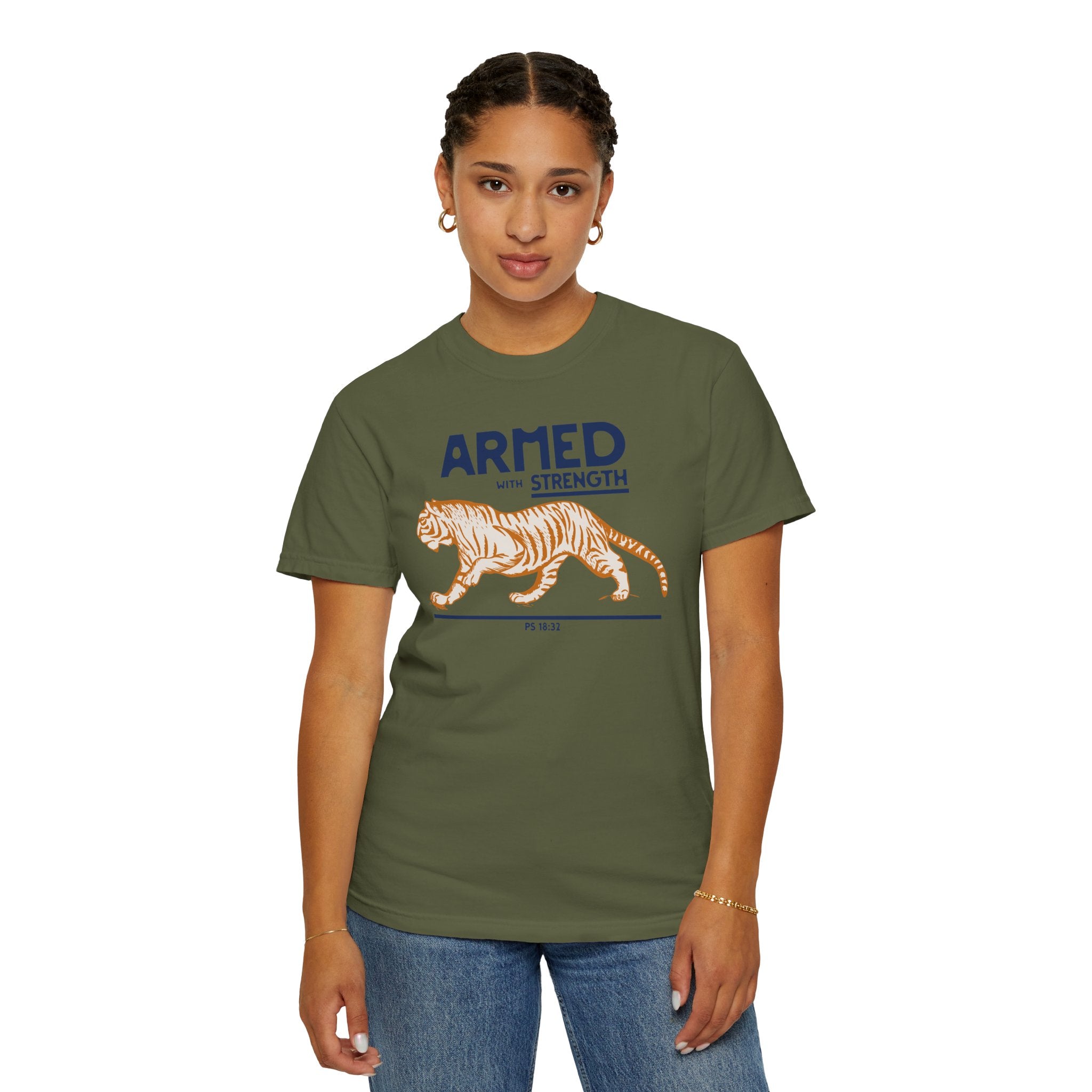 Armed with Strength - Tiger T-Shirt