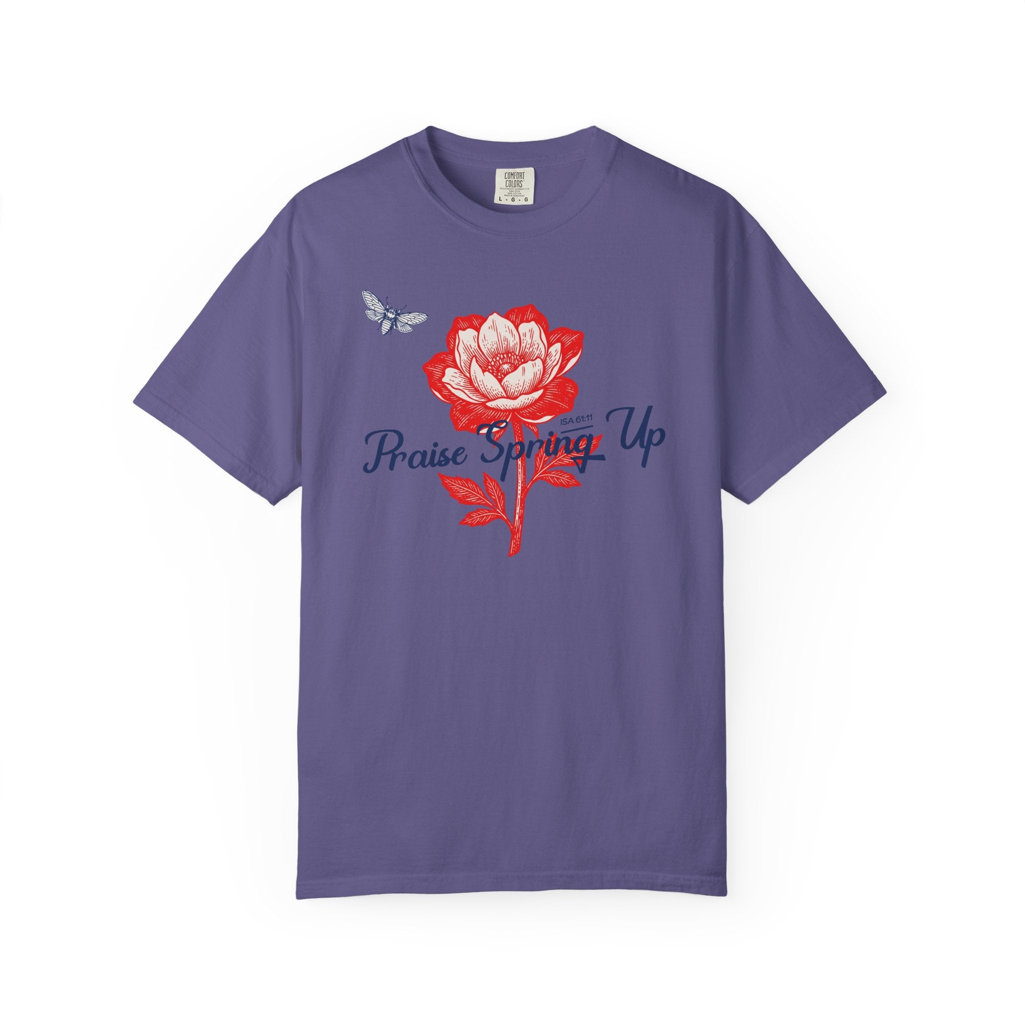 Praise Spring Up - Floral Butterfly T-Shirt