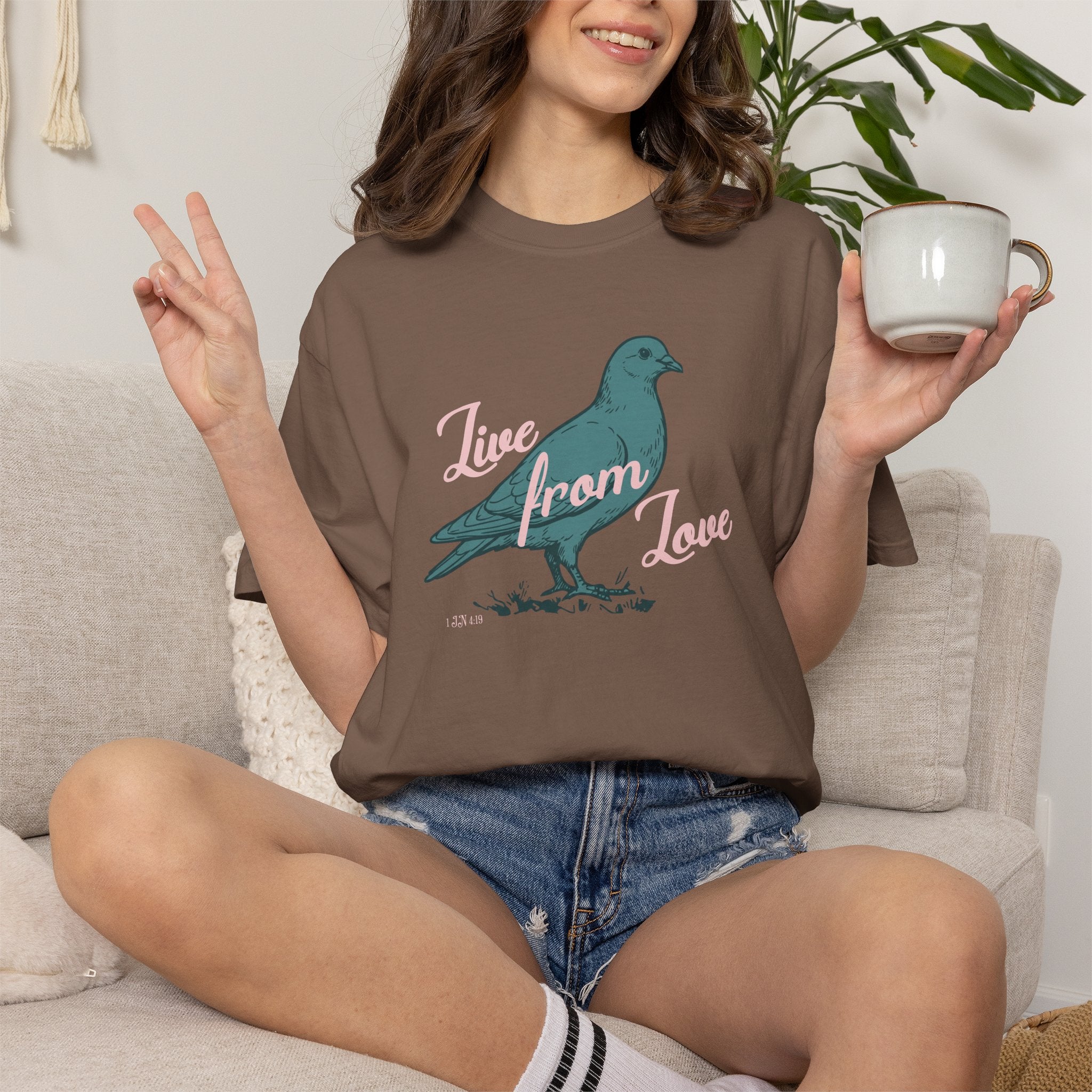 Live From Love - Dove Graphic Tee (Blue)