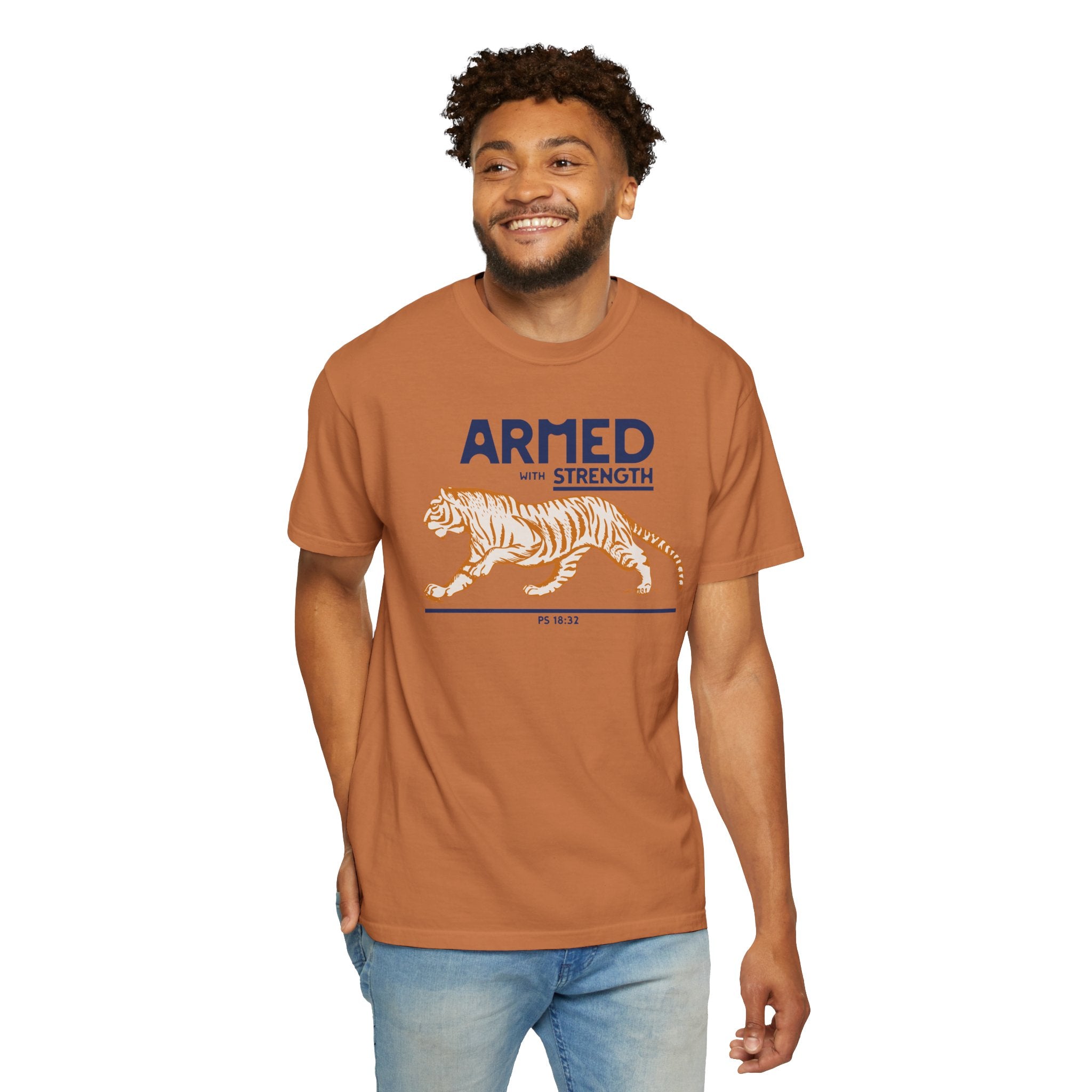 Armed with Strength - Tiger T-Shirt