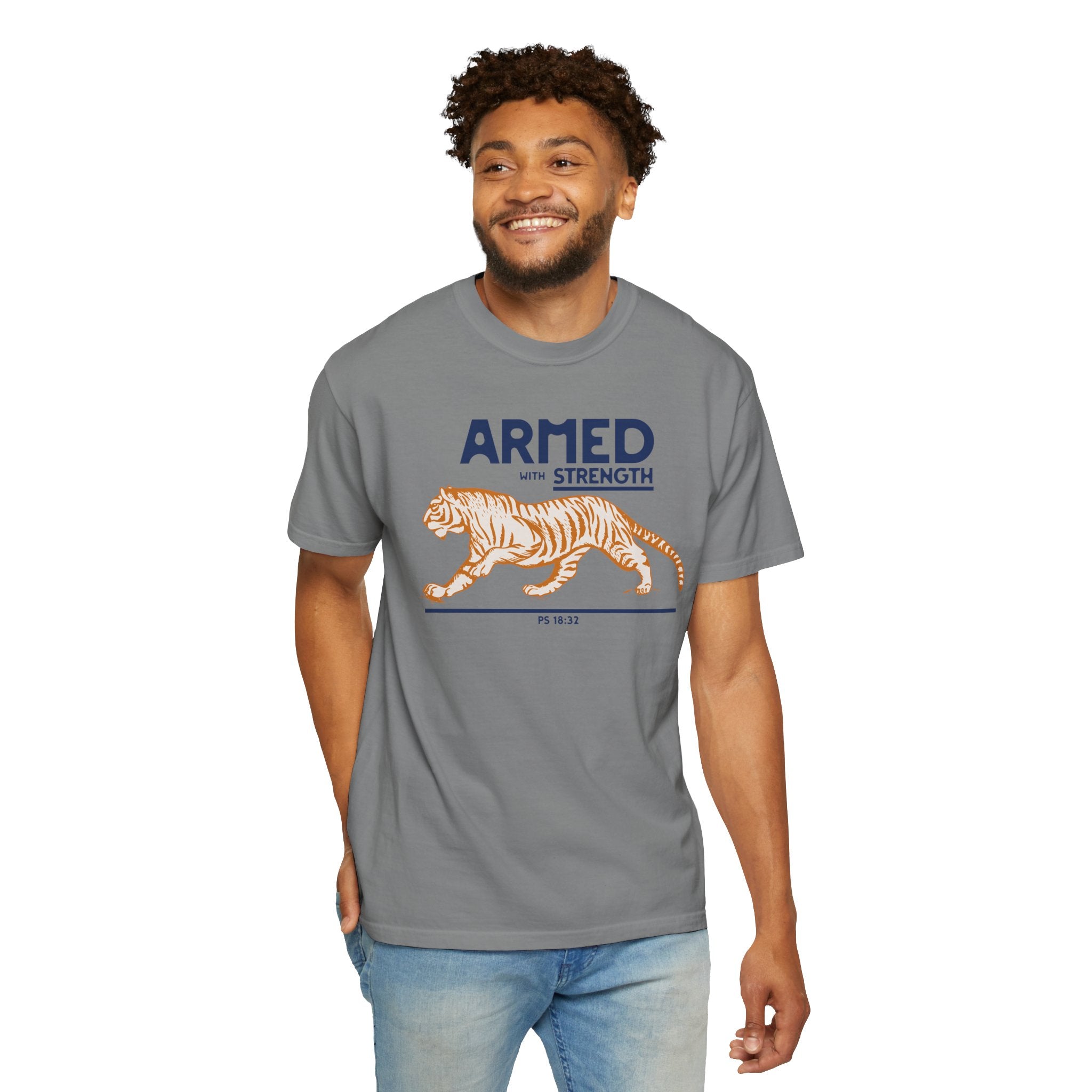 Armed with Strength - Tiger T-Shirt