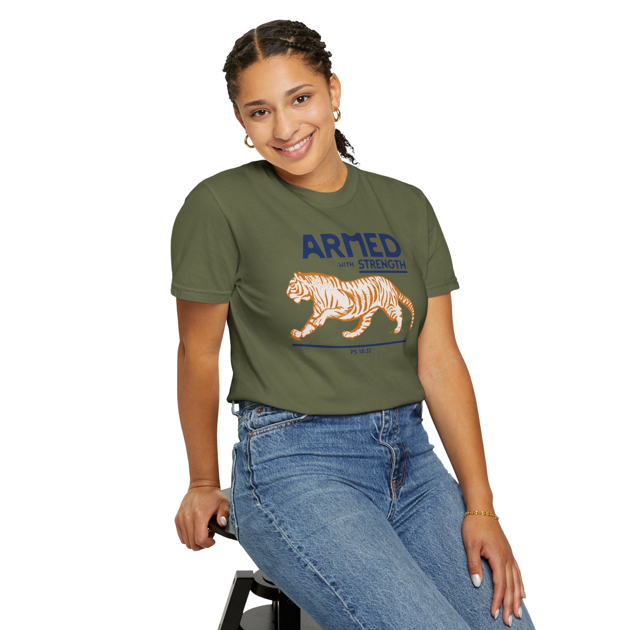 Armed with Strength - Tiger T-Shirt