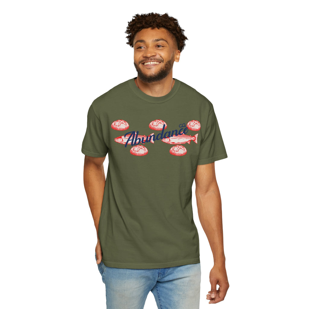 Abundance Fish & Shells T-Shirt — Coastal Seafood Graphic Tee