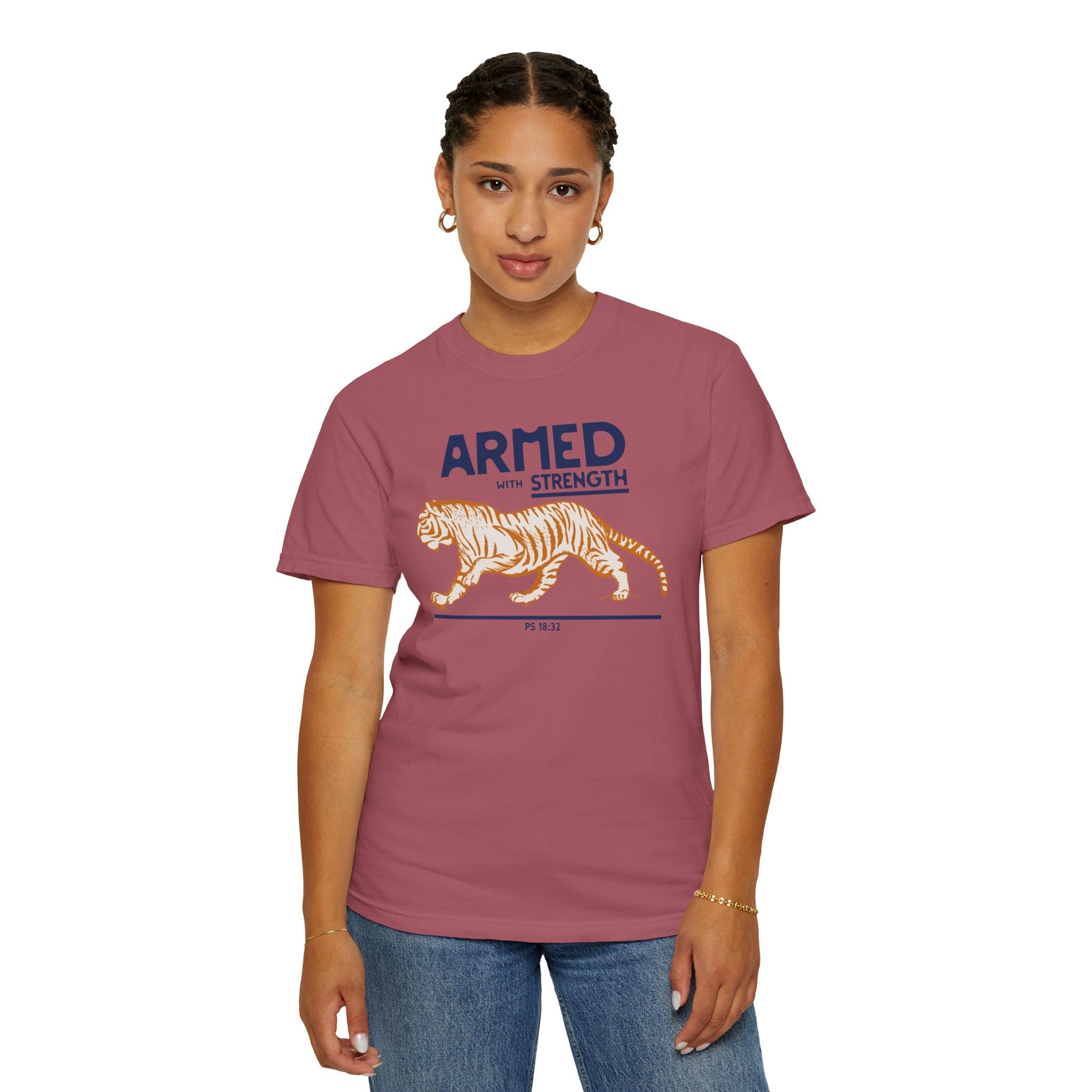 Armed with Strength - Tiger T-Shirt