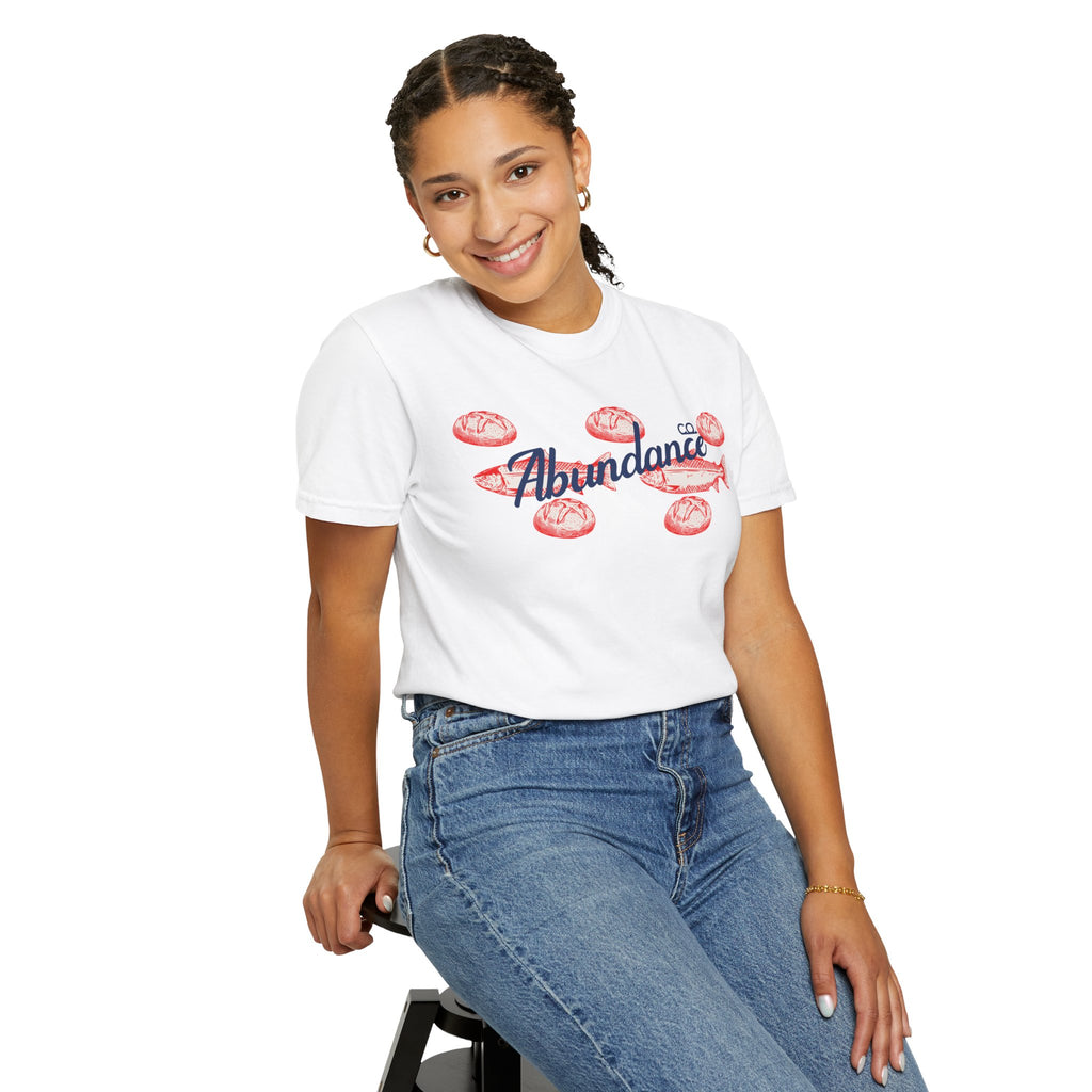Abundance Fish & Shells T-Shirt — Coastal Seafood Graphic Tee