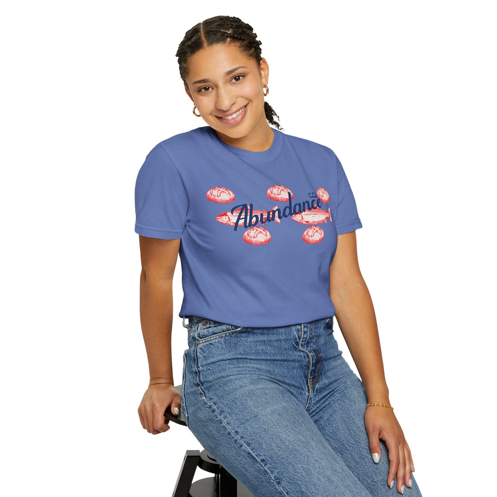 Abundance Fish & Shells T-Shirt — Coastal Seafood Graphic Tee